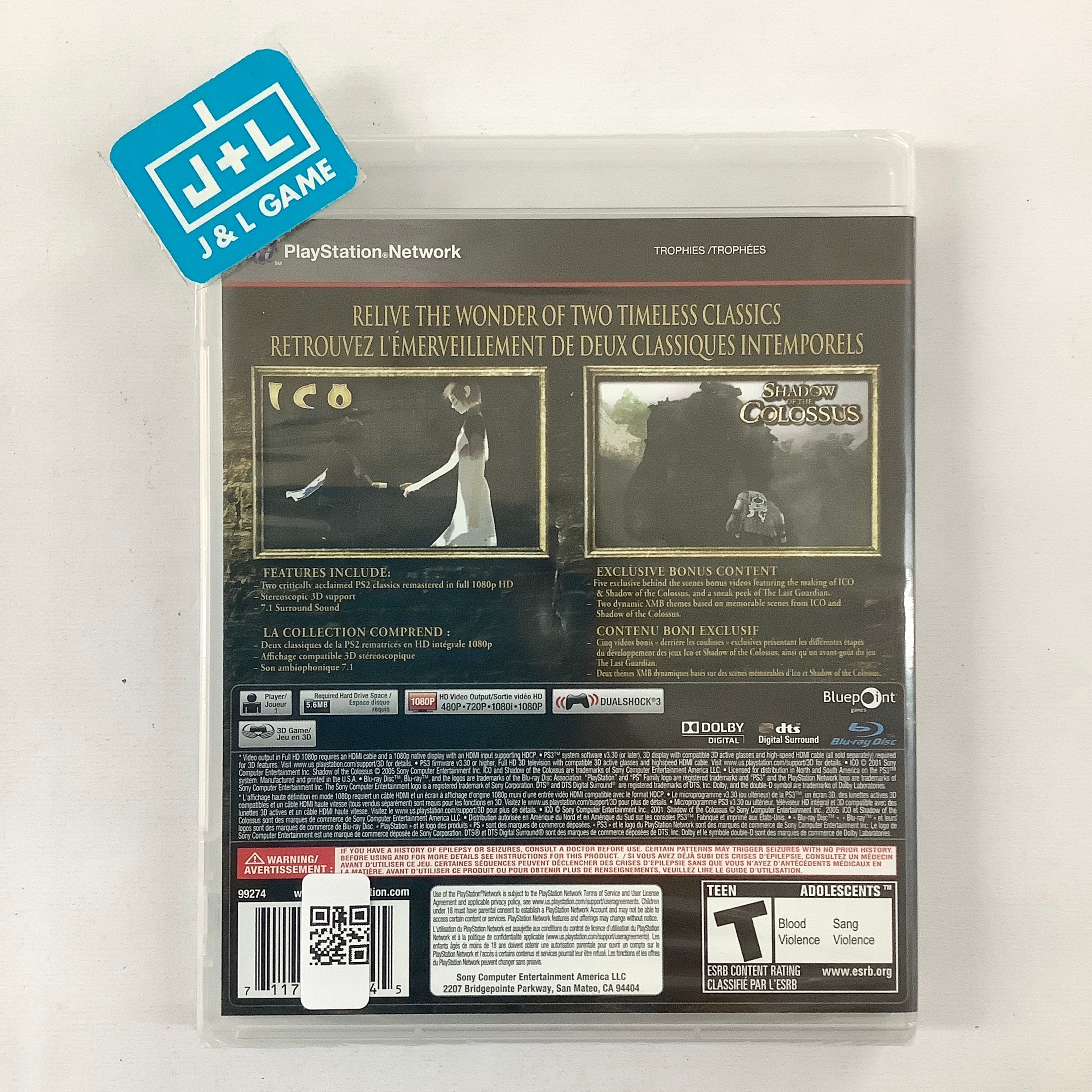 PlayStation3 - PS3★THE ICO &amp; SHADOW OF THE COLOSSUS s-l400.jpg
