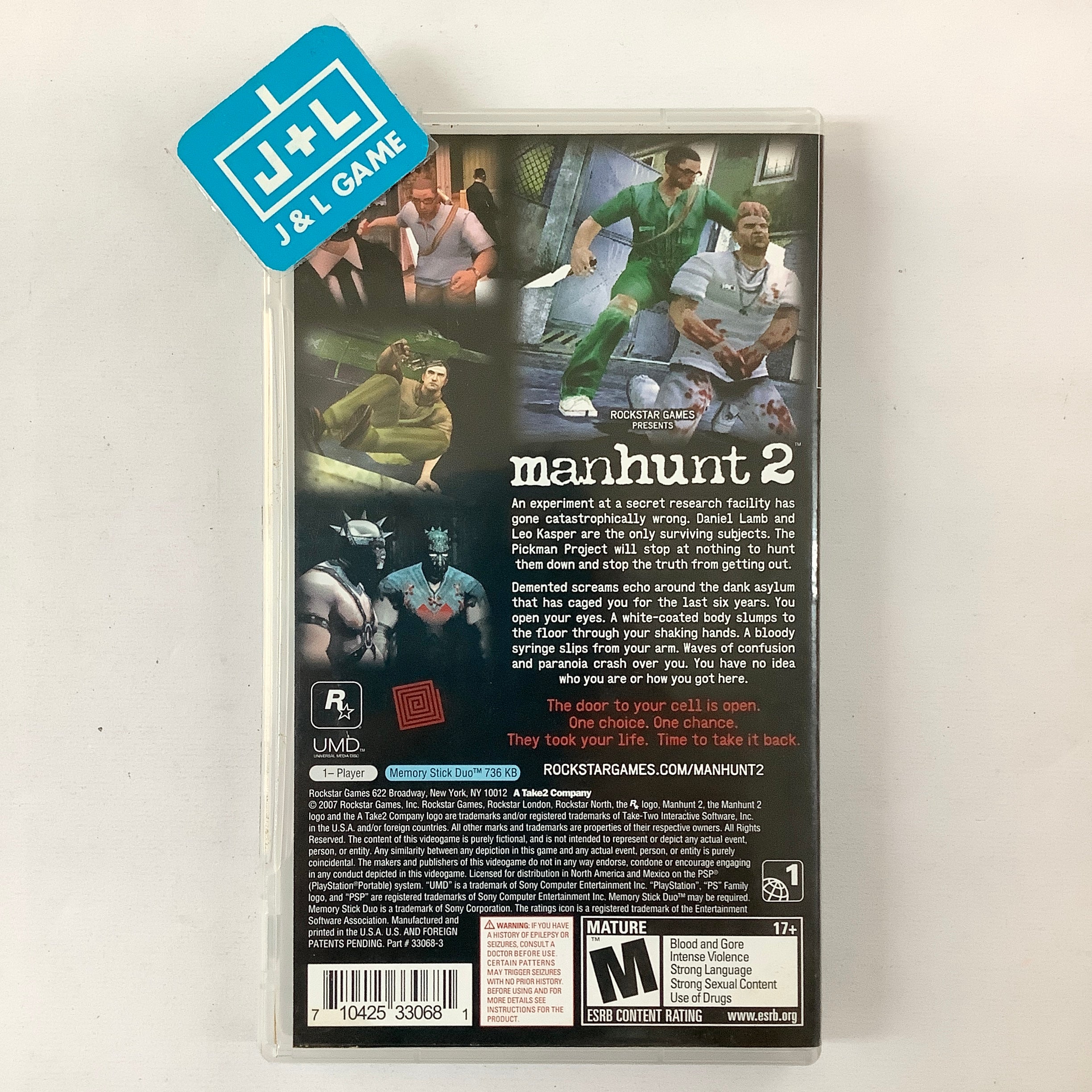 Manhunt 2 - Sony PSP [Pre-Owned] Video Games Rockstar Games   