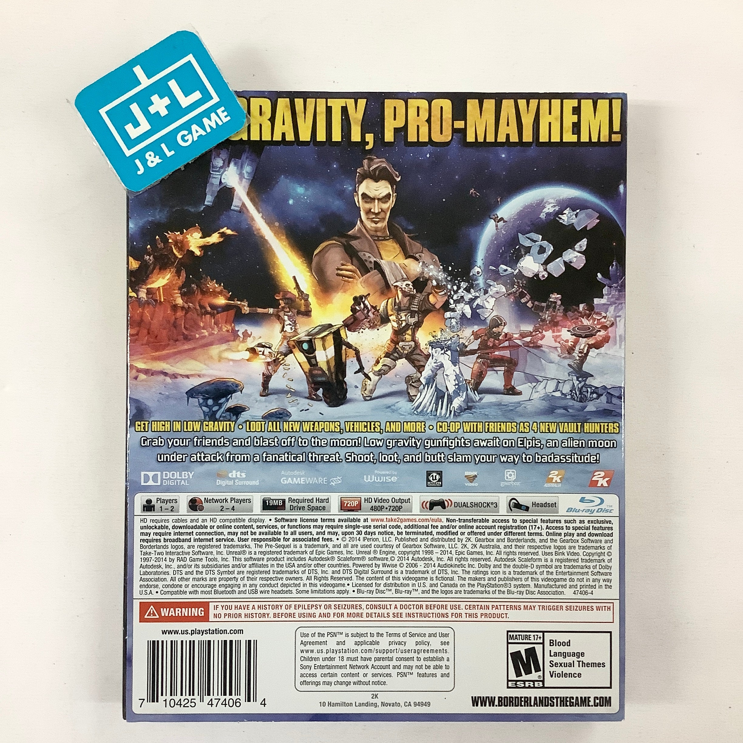 Borderlands: The Pre-Sequel - (PS3) PlayStation 3 Video Games 2K Games   