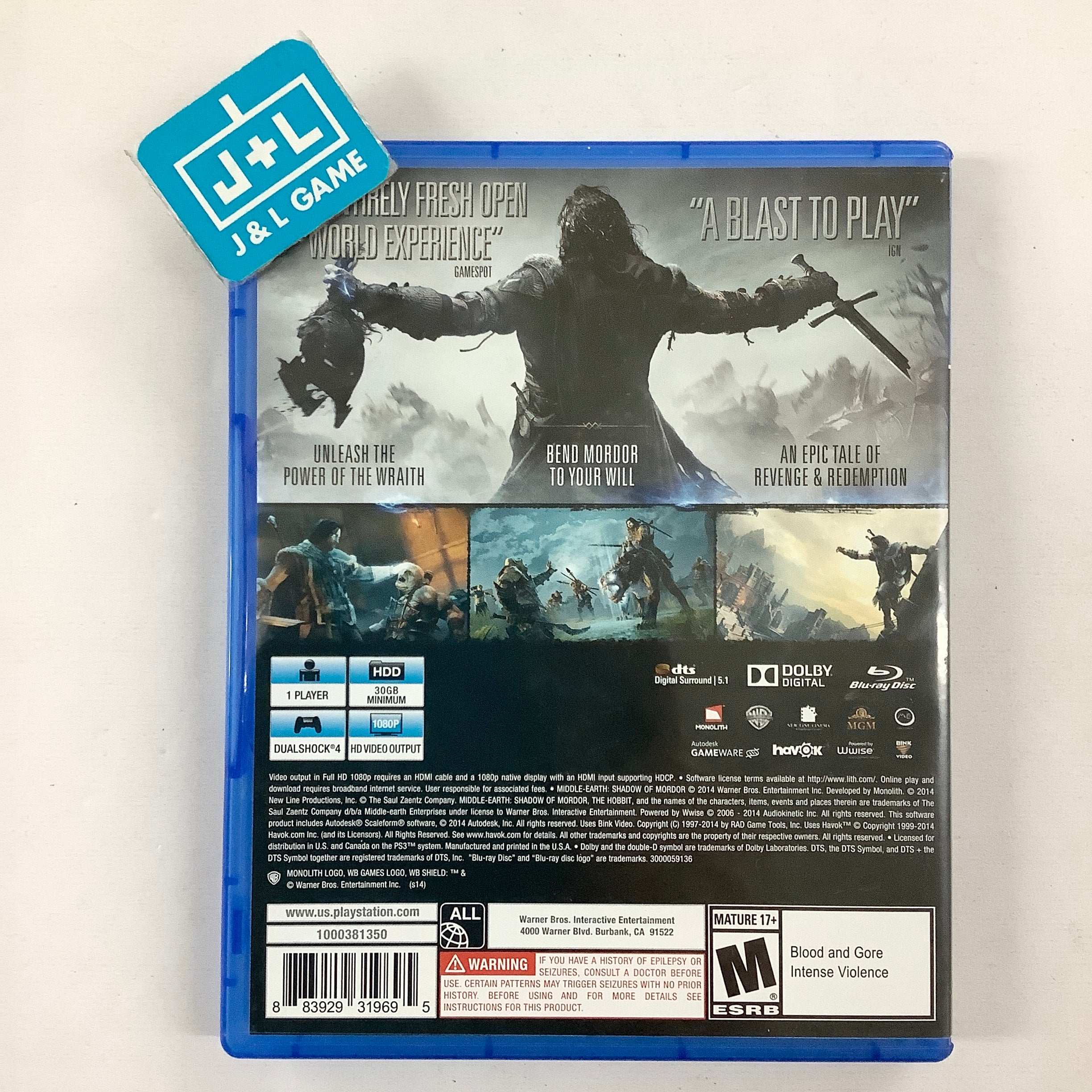 Middle-Earth: Shadow of Mordor - (PS4) PlayStation 4 [Pre-Owned