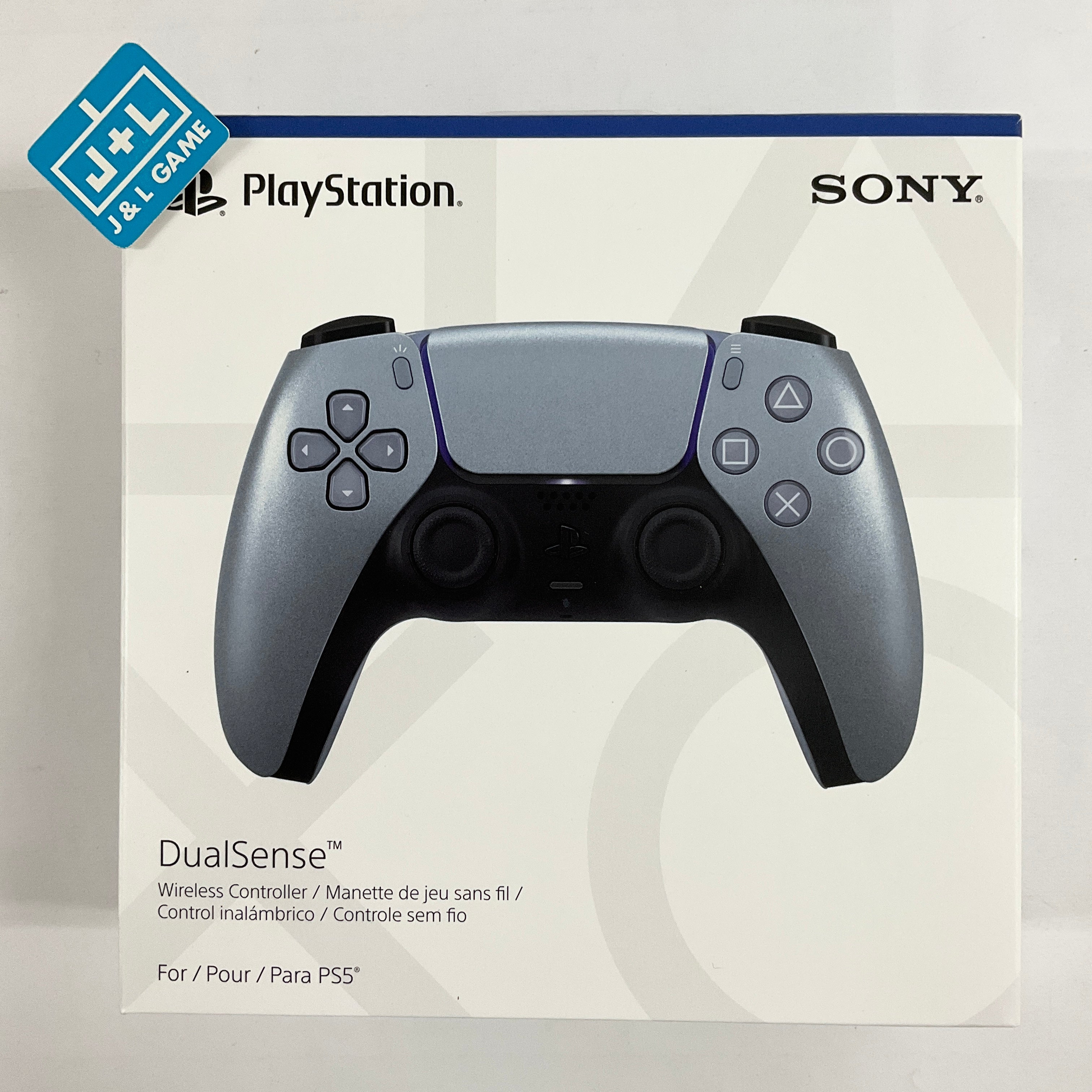 SONY PlayStation 5 DualSense Wireless Controller (Sterling Silver) - (PS5) PlayStation 5 Accessories PlayStation   