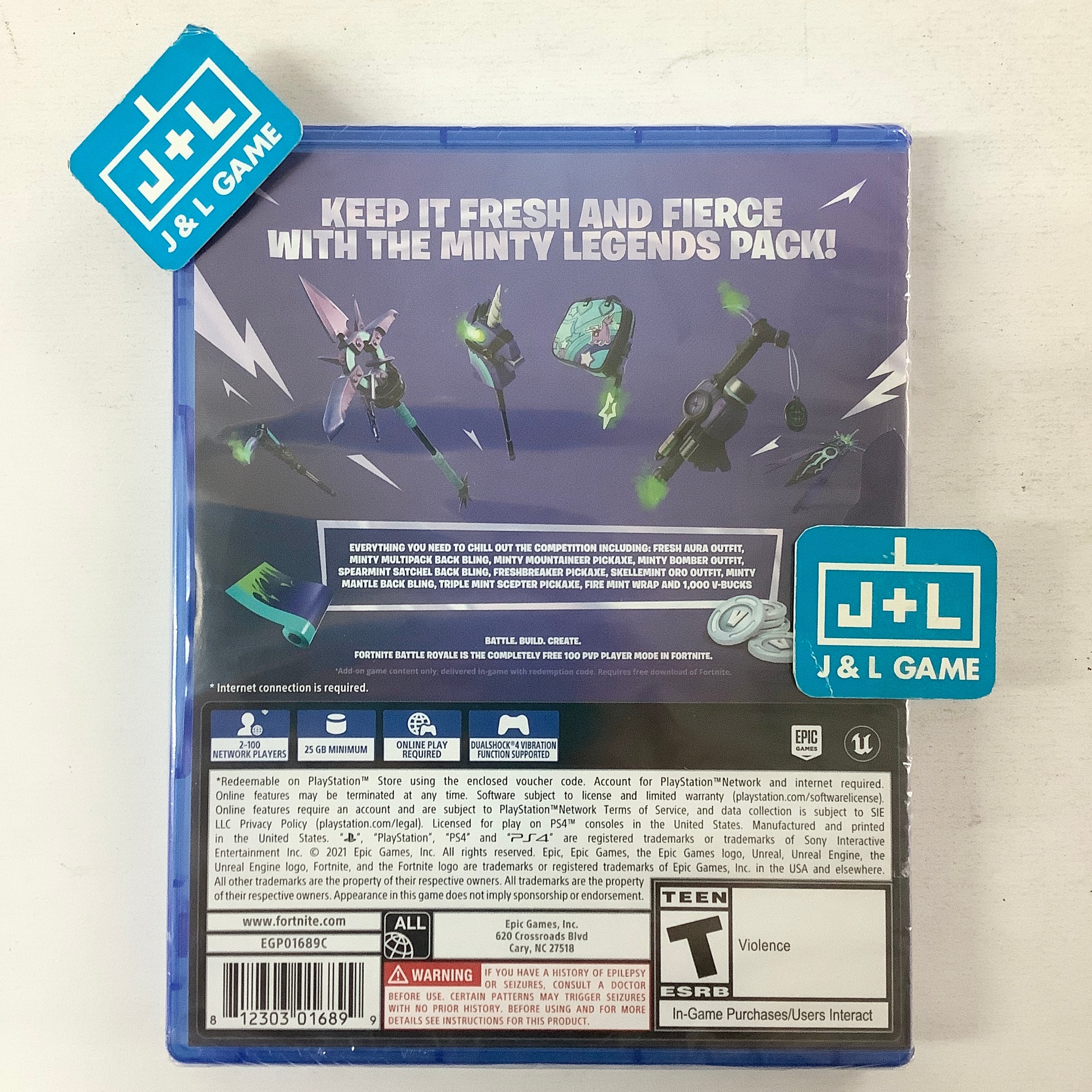 Fortnite: Minty Legends Pack - (PS4) PlayStation 4 Video Games Epic Games