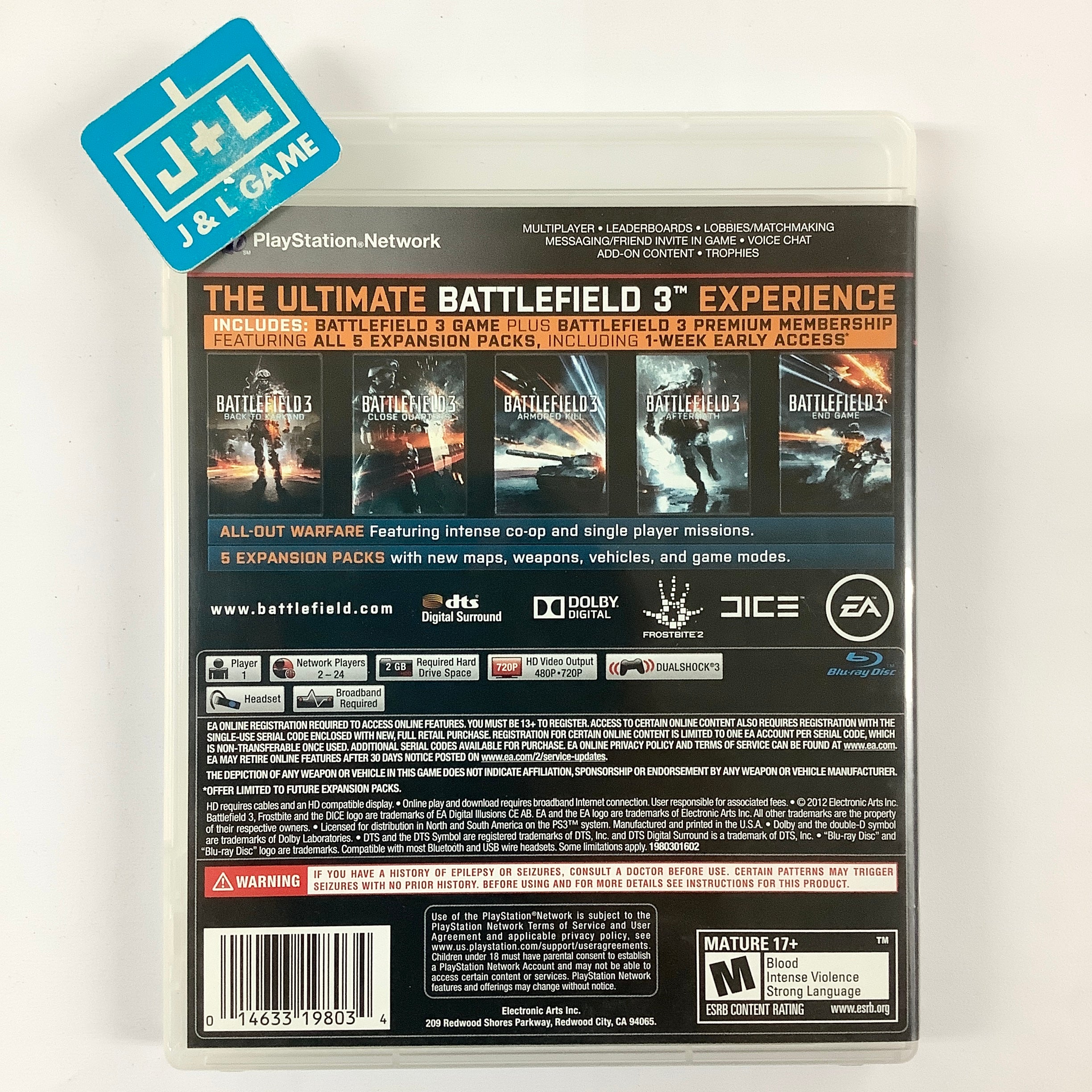 Battlefield 3: Premium Edition - (PS3) PlayStation 3 [Pre-Owned] Video Games Electronic Arts   