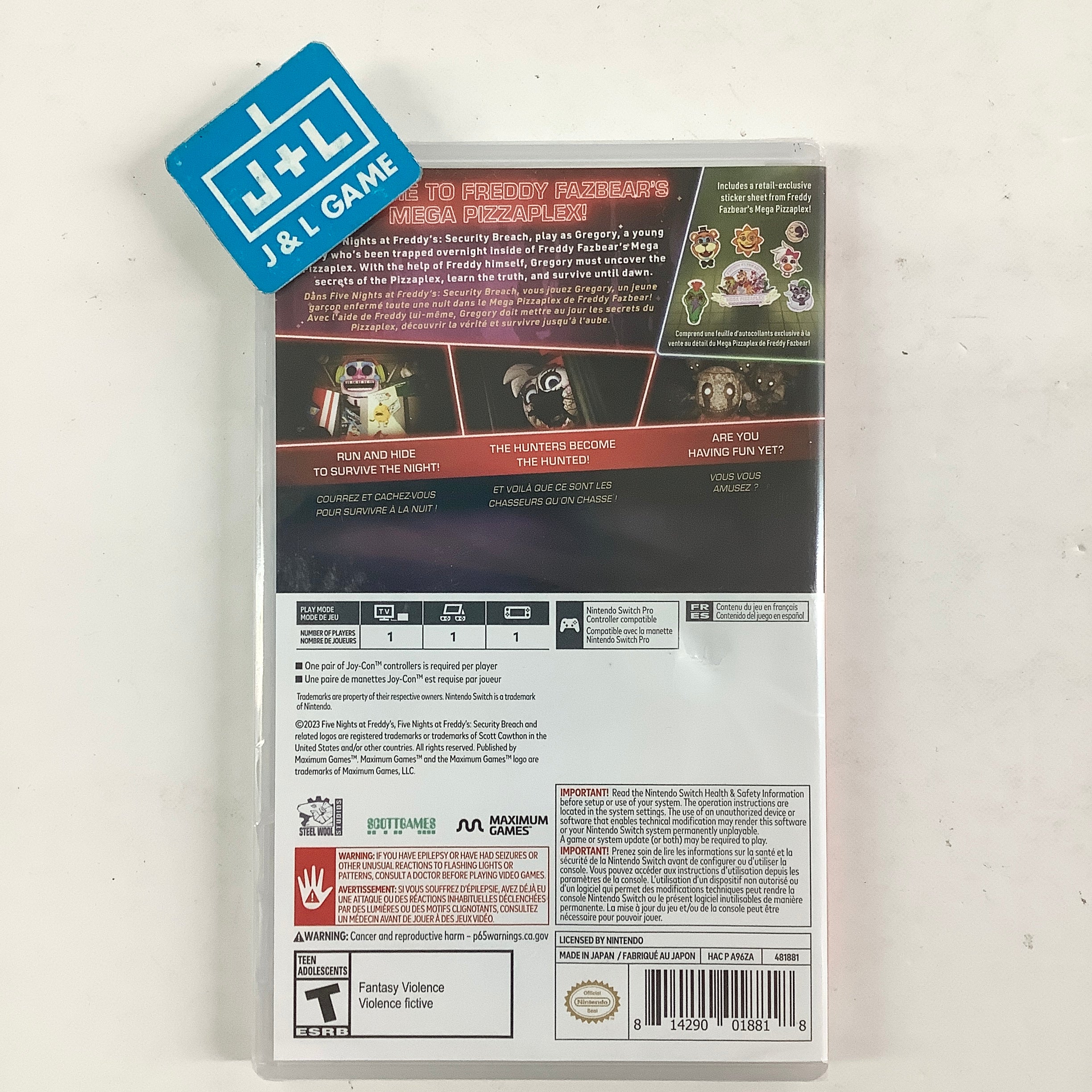 Five Nights at Freddy's: Security Breach - (NSW) Nintendo Switch Video Games Maximum Entertainment