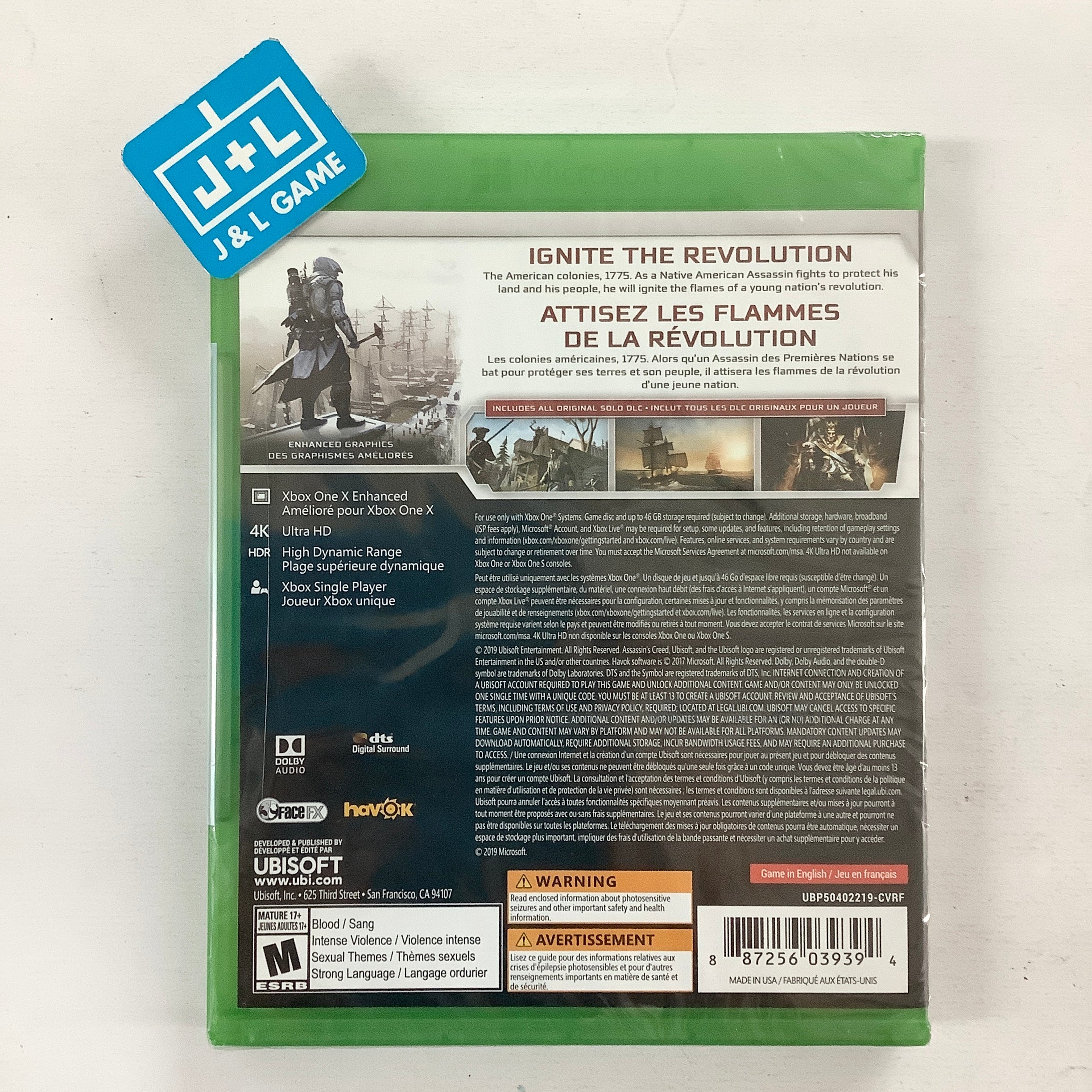 Assassin's Creed III: Remastered - (XB1) Xbox One Video Games Ubisoft   