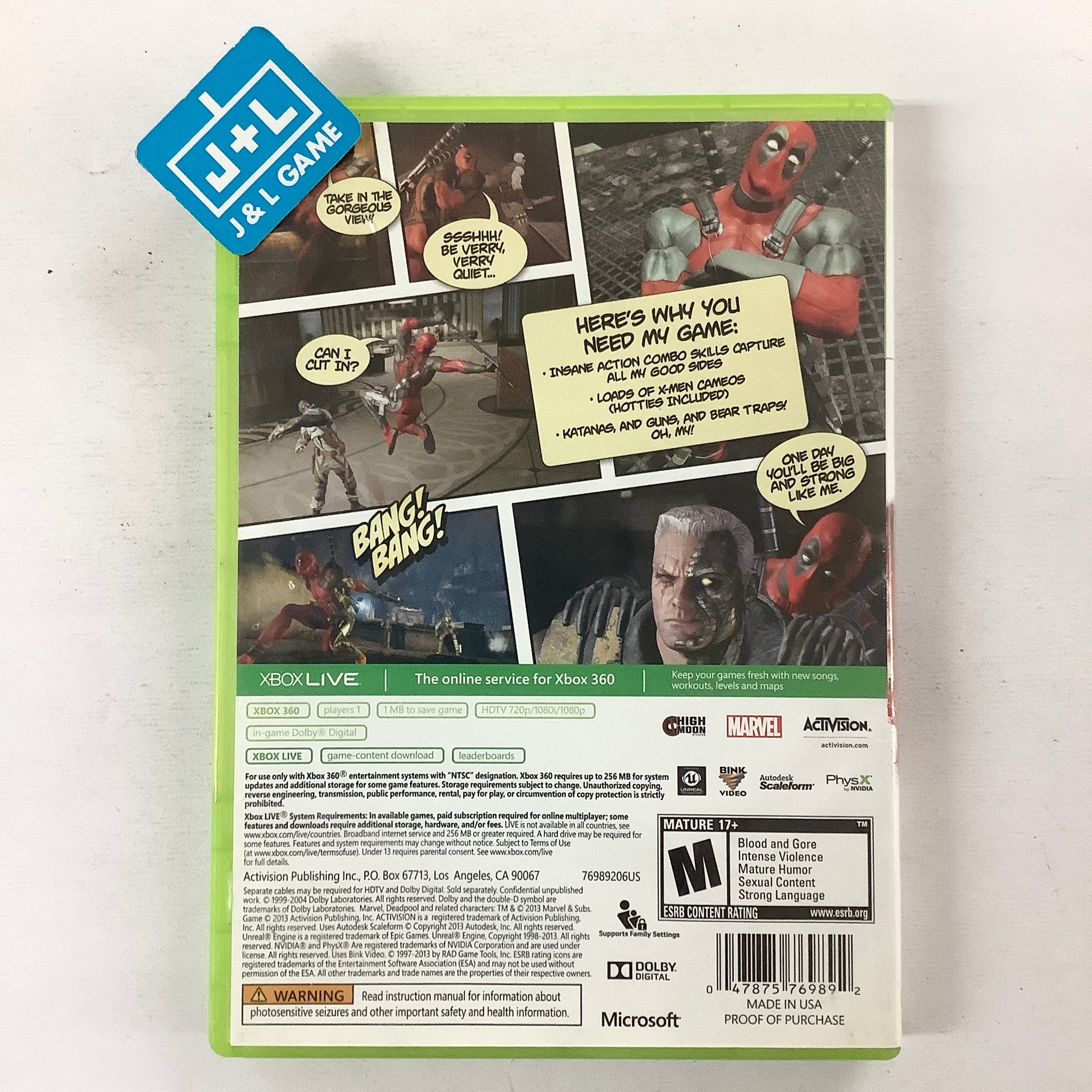 Deadpool - Xbox 360 [Pre-Owned] Video Games ACTIVISION   