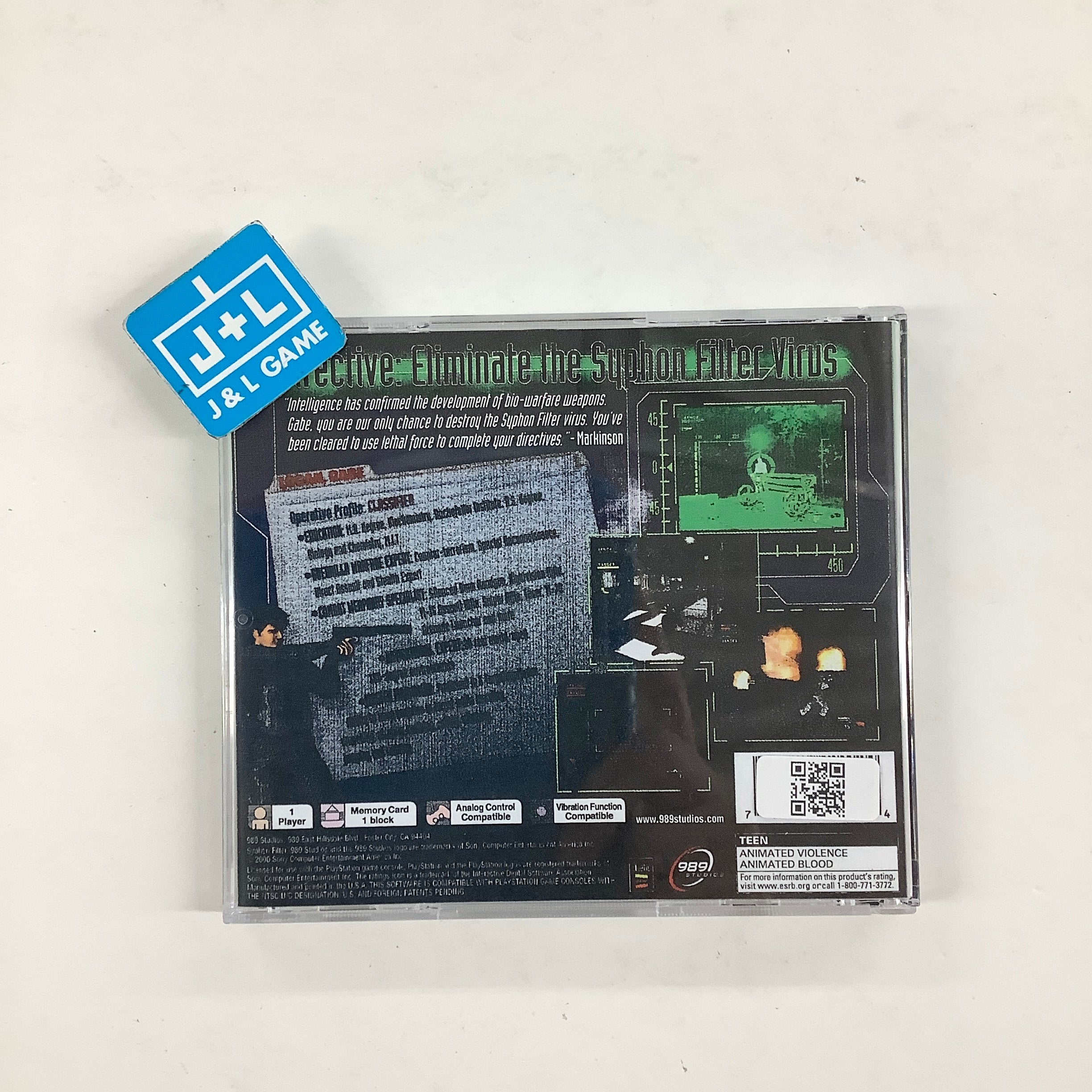 Syphon Filter (Greatest Hits) - (PS1) PlayStation 1 [Pre-Owned] Video Games 989 Studios