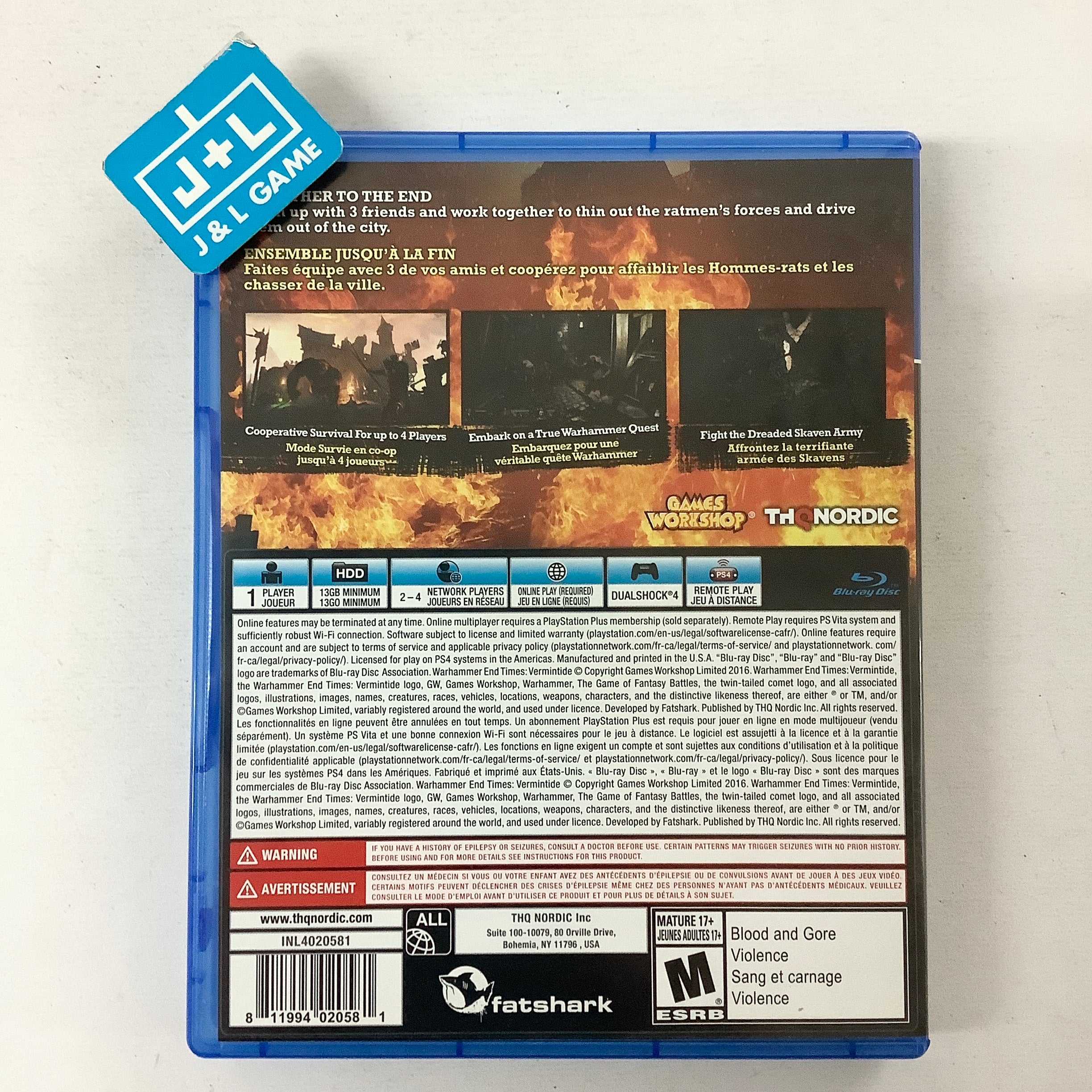 Warhammer: The End Times - Vermintide - (PS4) PlayStation 4 [Pre-Owned] Video Games THQ Nordic