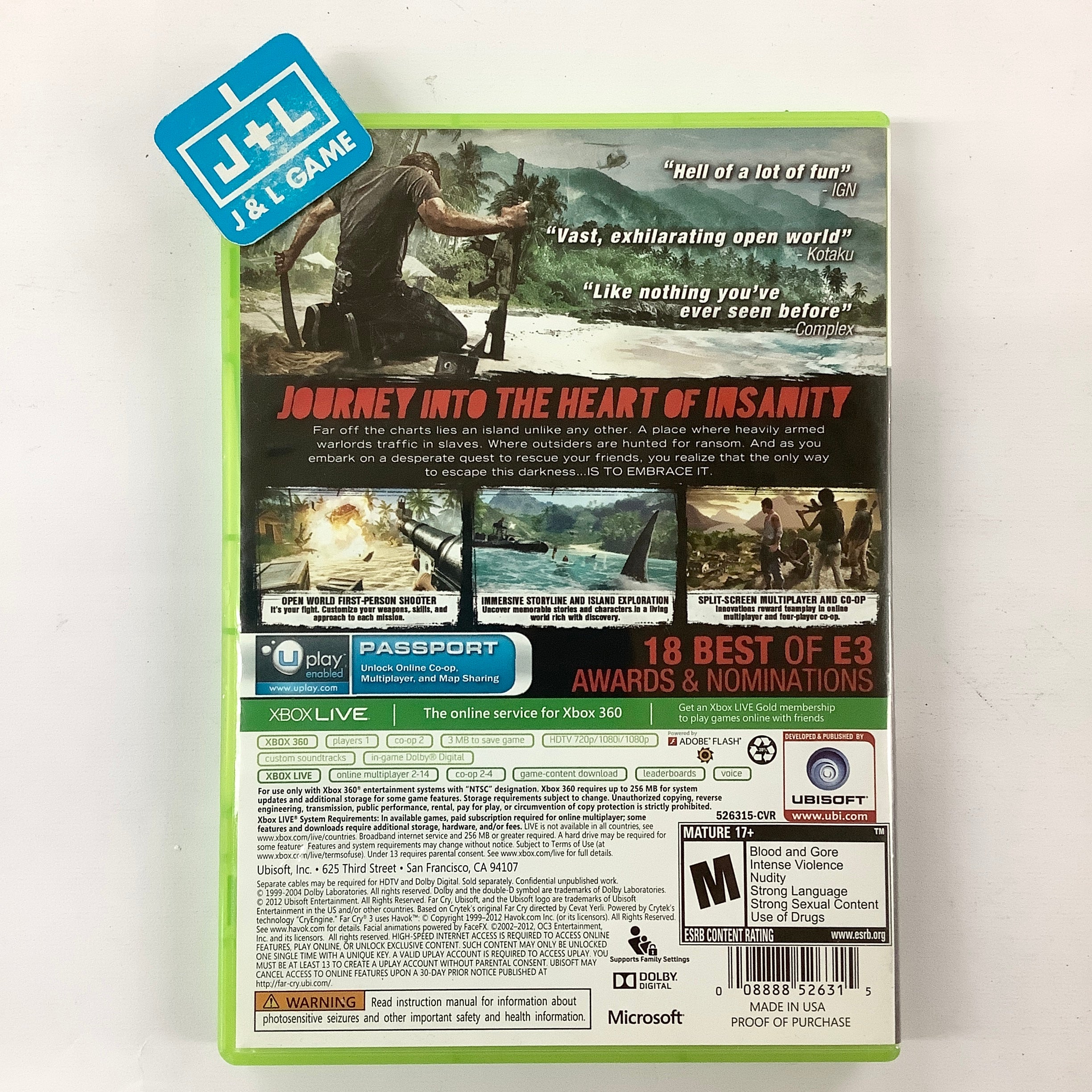 Far Cry 3 - Xbox 360 [Pre-Owned] Video Games Ubisoft   