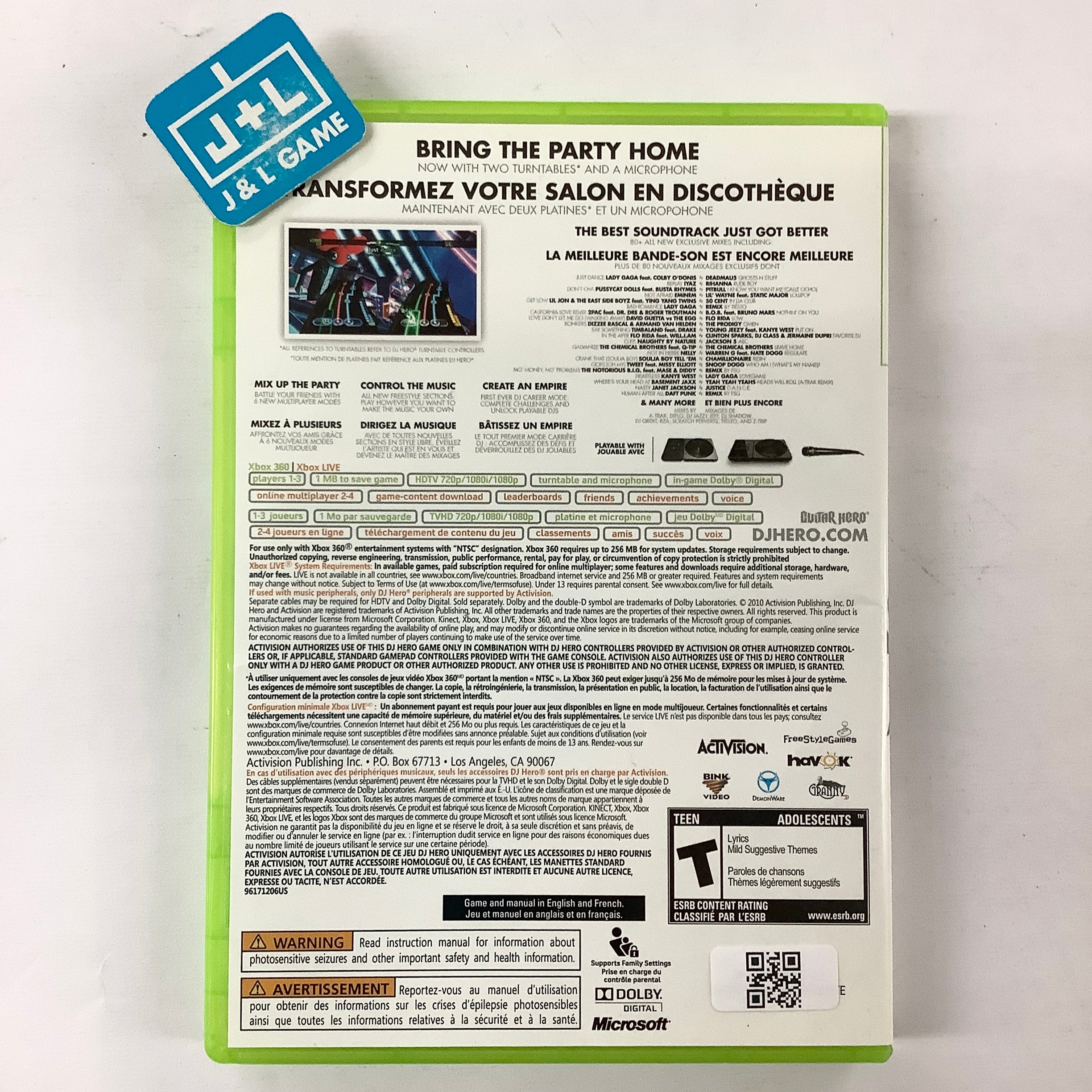 DJ Hero 2 (Game Only) - Xbox 360 [Pre-Owned] Video Games Activision   