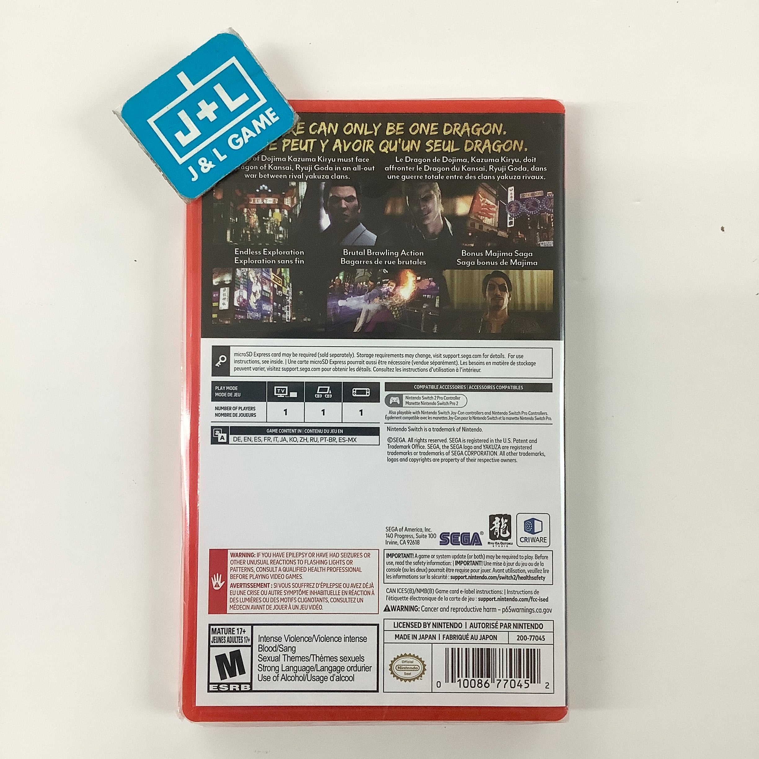 Yakuza Kiwami 2 - (NS2) Nintendo Switch 2 Video Games SEGA