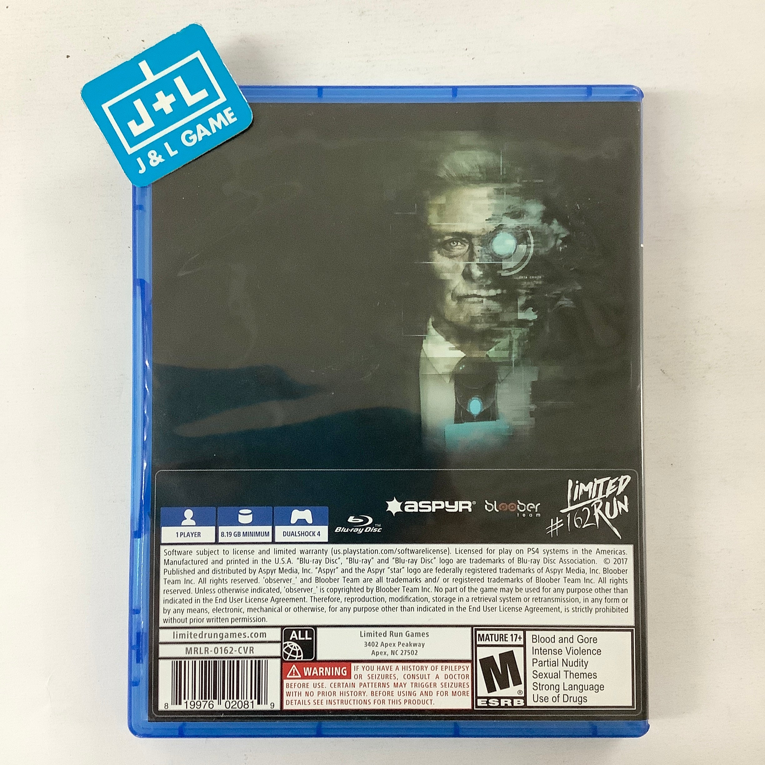 Observer (Limited Run #162) - (PS4) PlayStation 4 [Pre-Owned