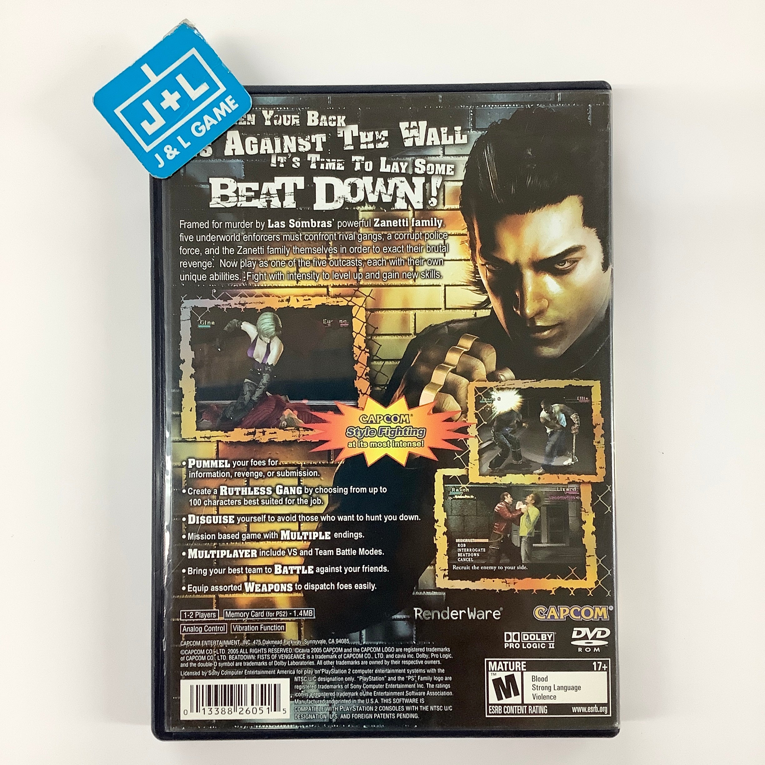 Beat Down: Fists of Vengeance - (PS2) PlayStation 2 [Pre-Owned] Video Games Capcom