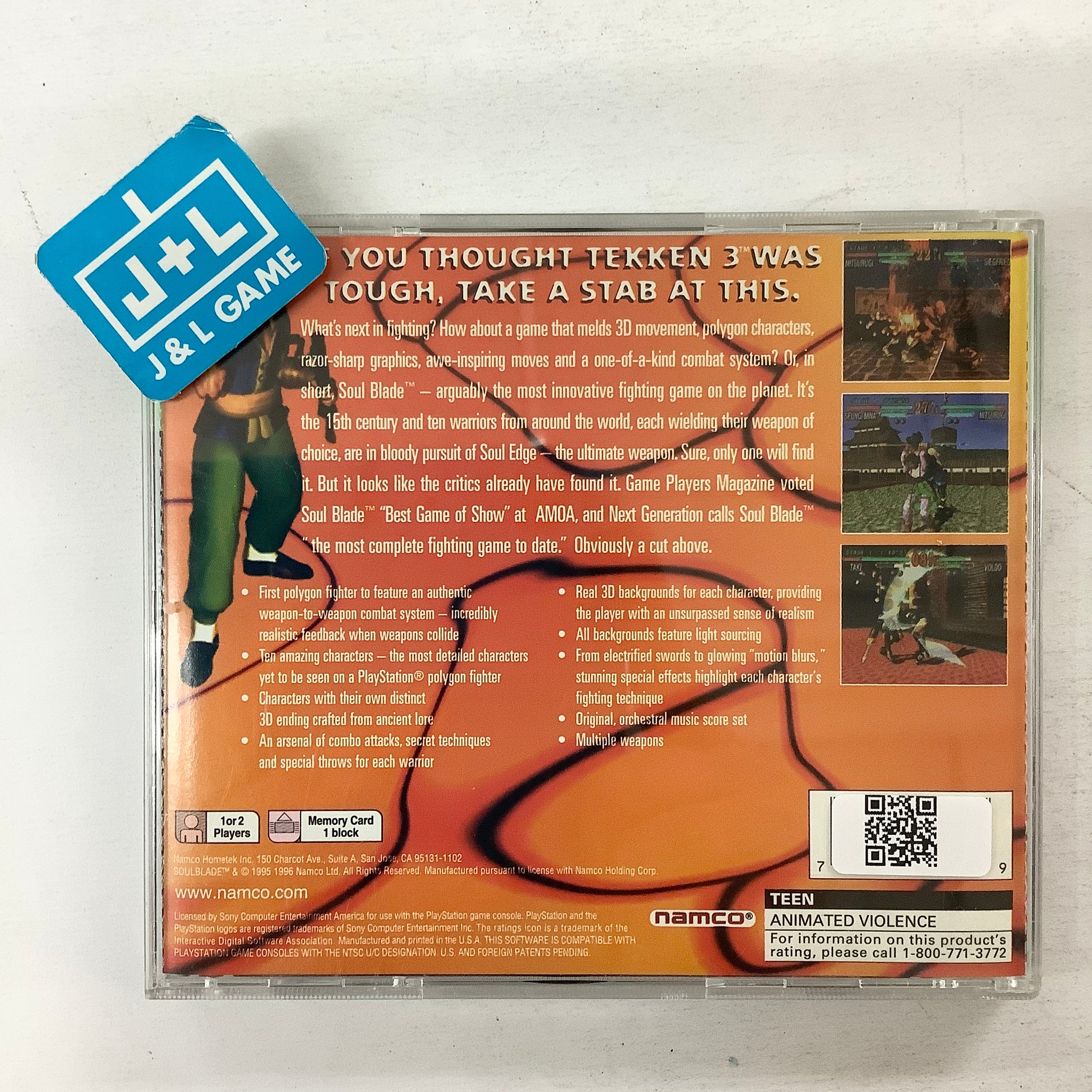 Soul Blade (Greatest Hits) - (PS1) PlayStation 1 [Pre-Owned] Video Games Namco   