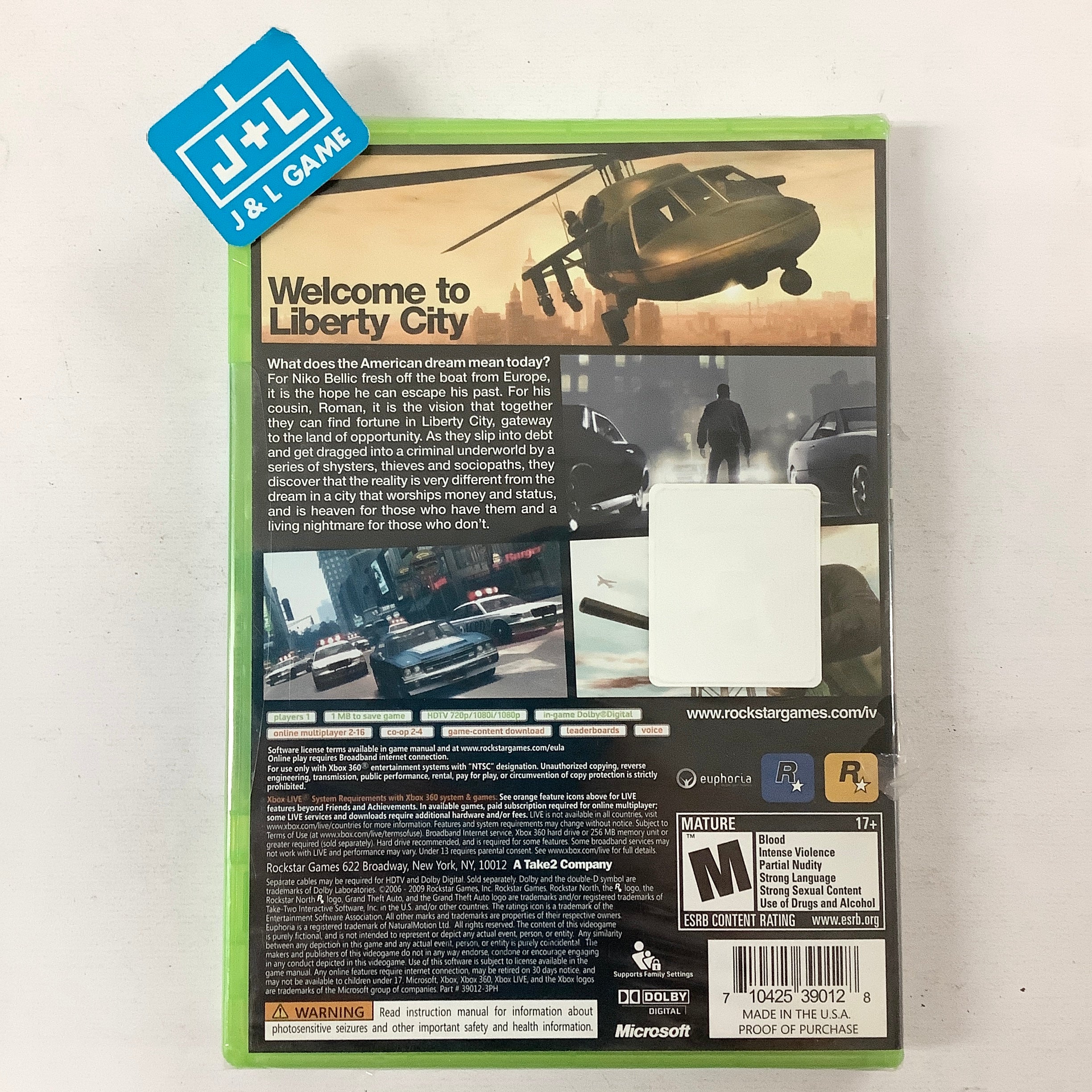 Grand Theft Auto IV (Platinum Hits) - Xbox 360 Video Games Rockstar Games   