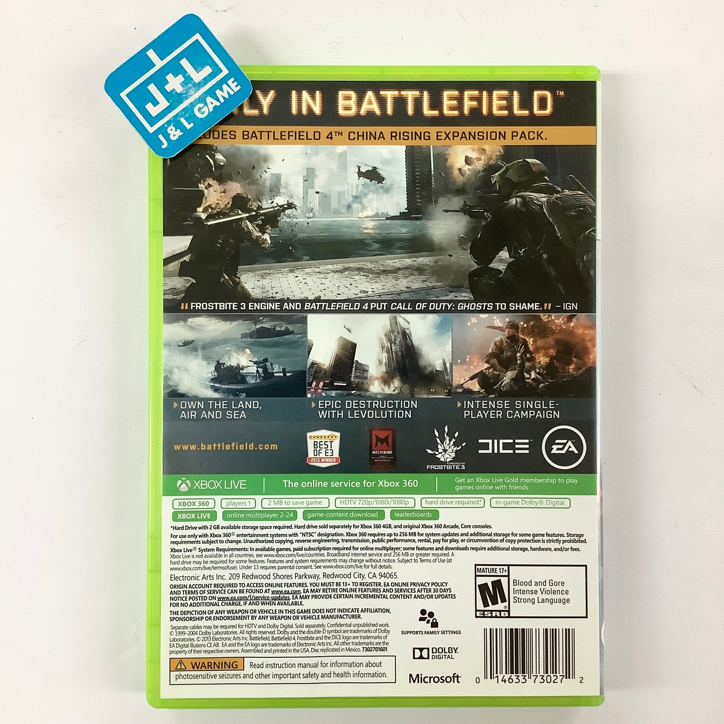 Battlefield 4 - Xbox 360 [Pre-Owned] Video Games Electronic Arts   