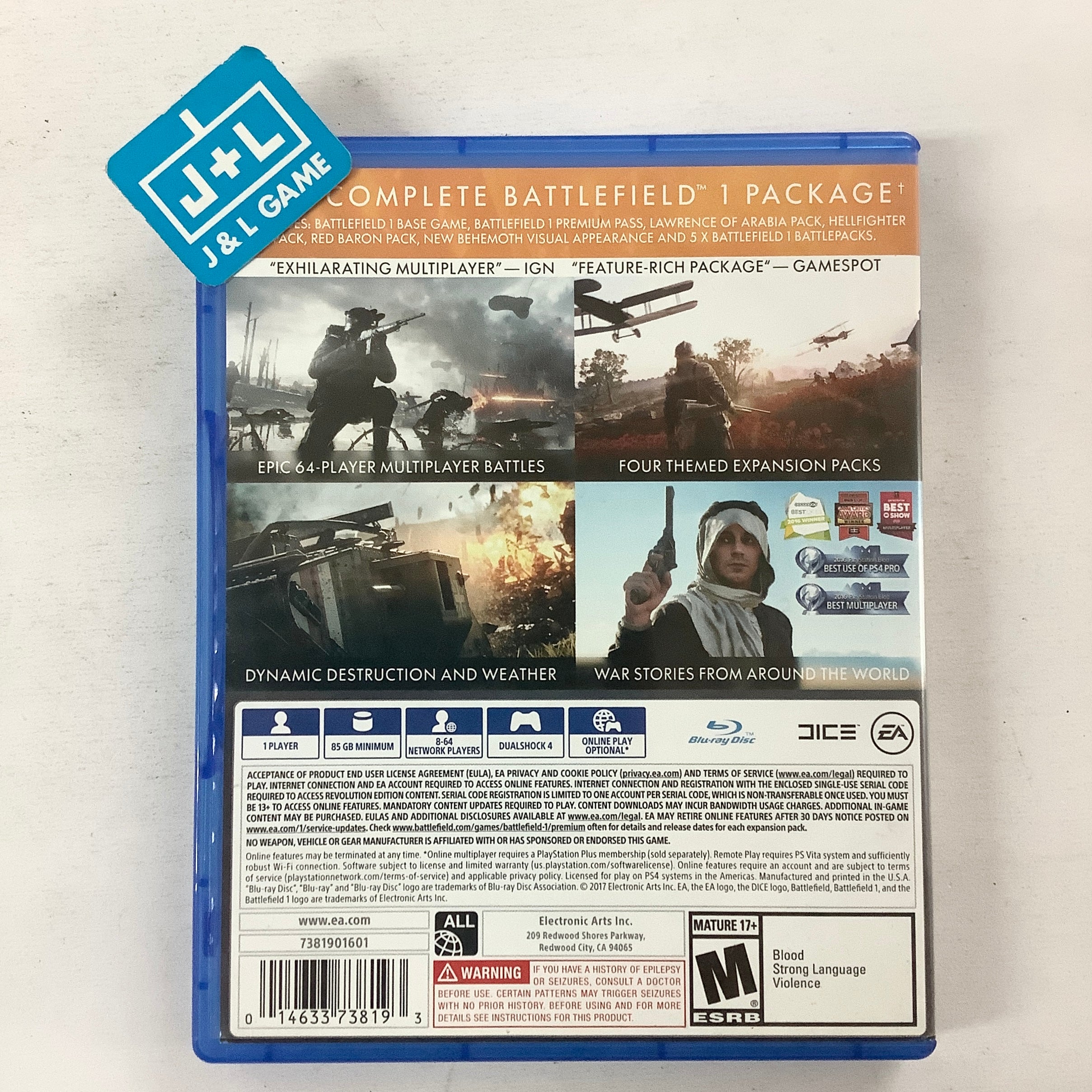 Battlefield 1: Revolution - (PS4) PlayStation 4 [Pre-Owned] | J&L Game