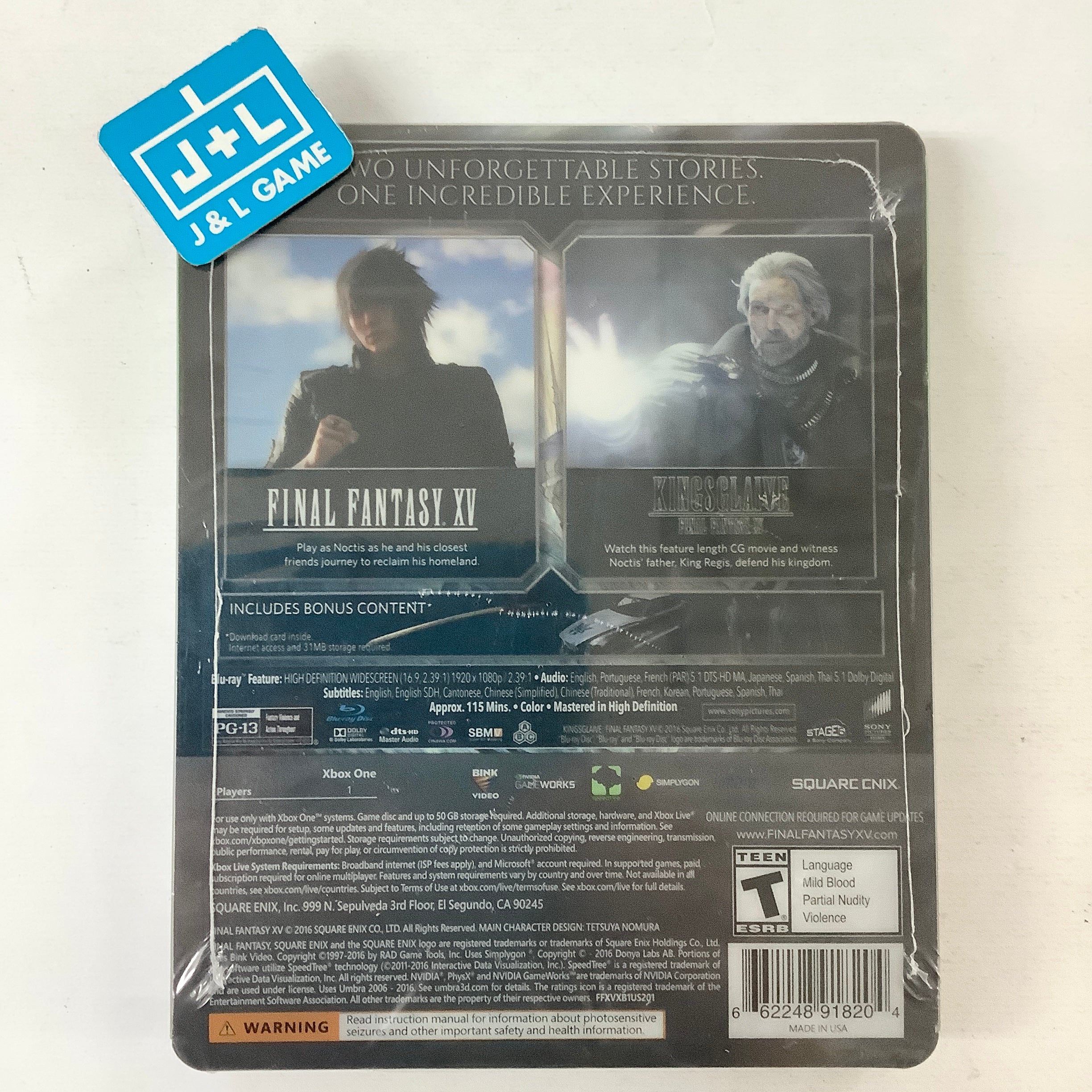 Final Fantasy XV (Deluxe Edition) (XB1) Xbox One J&L Game