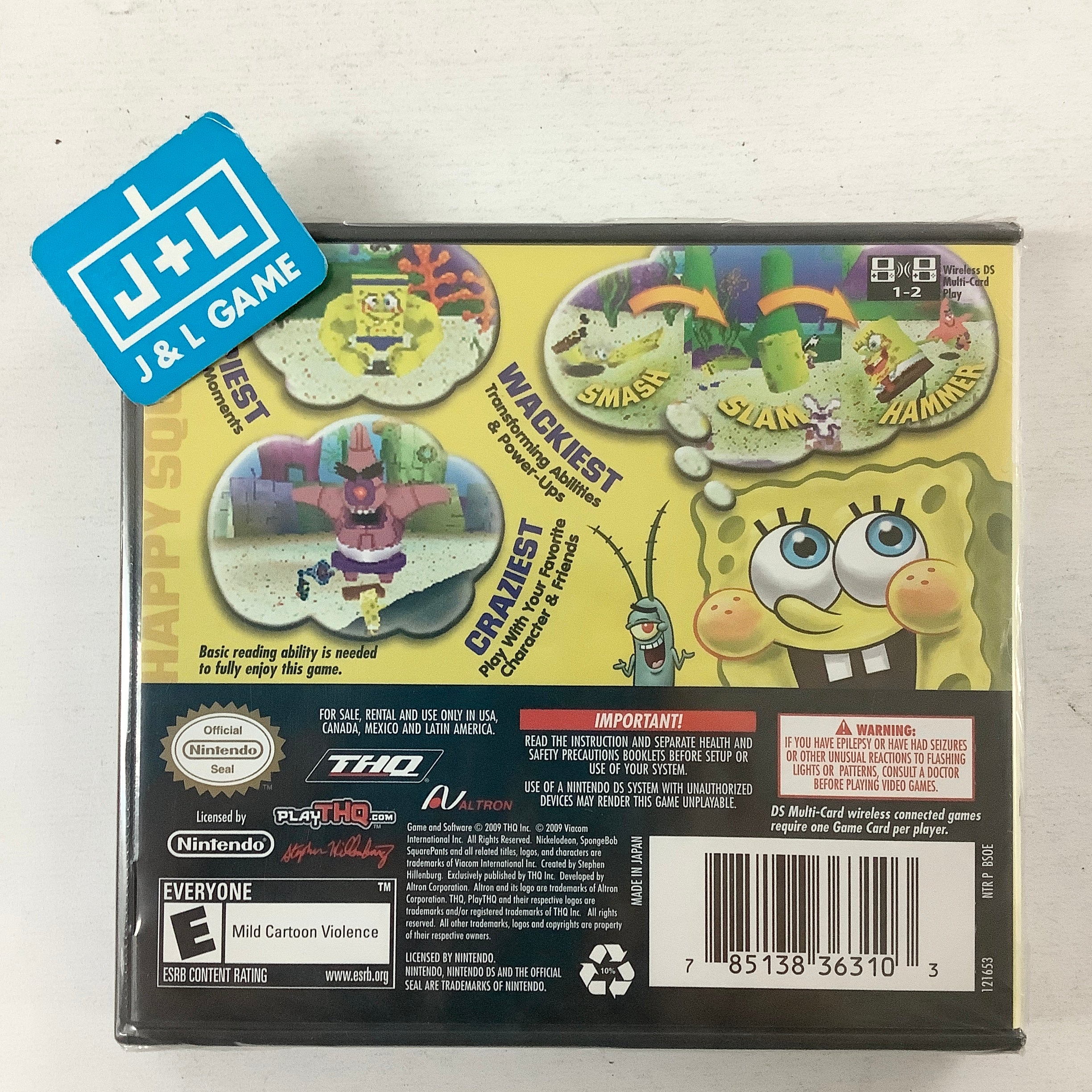 SpongeBob's Truth or Square - (NDS) Nintendo DS Video Games THQ   