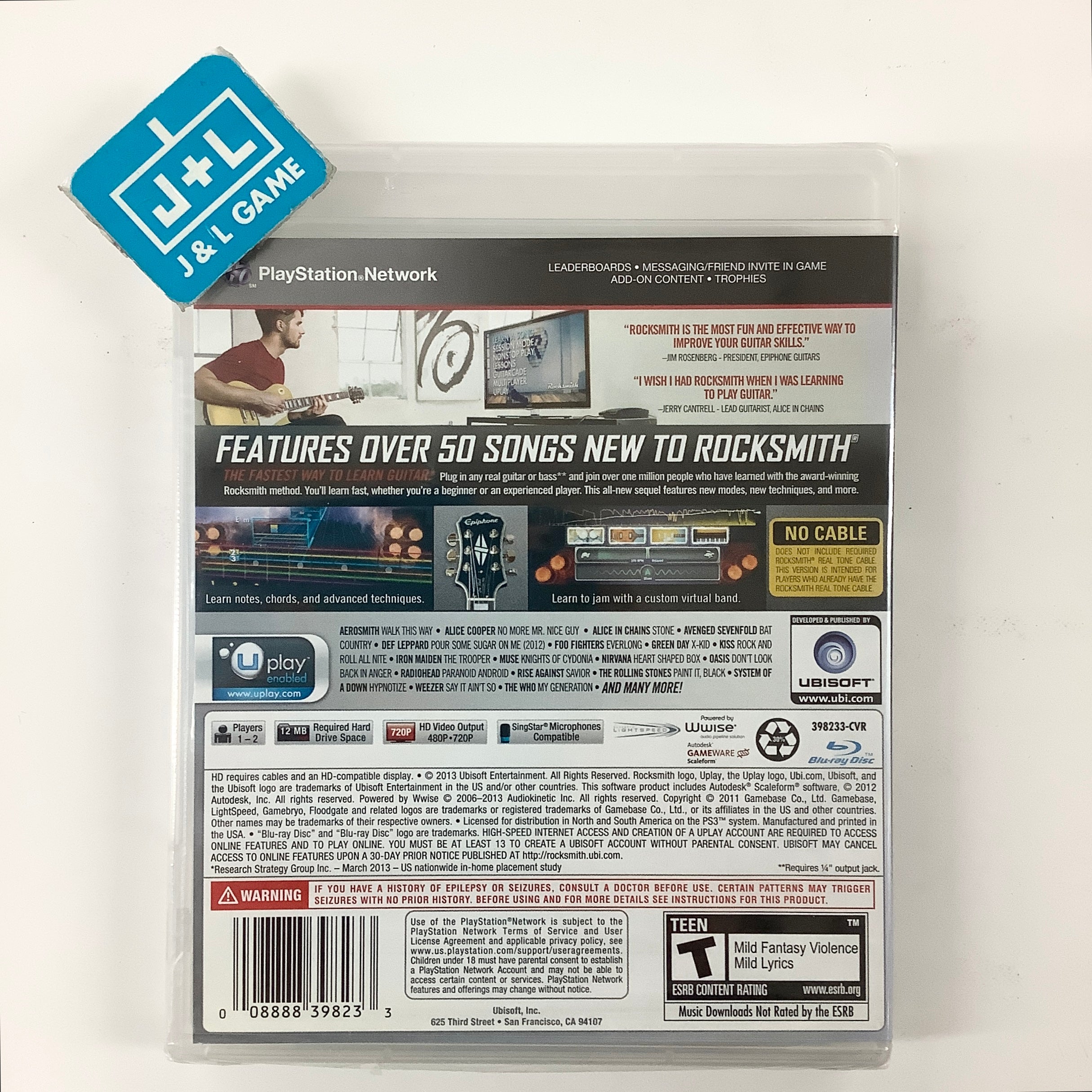 Rocksmith 2014 Edition (Game Only) - (PS3) PlayStation 3 Video Games Ubisoft