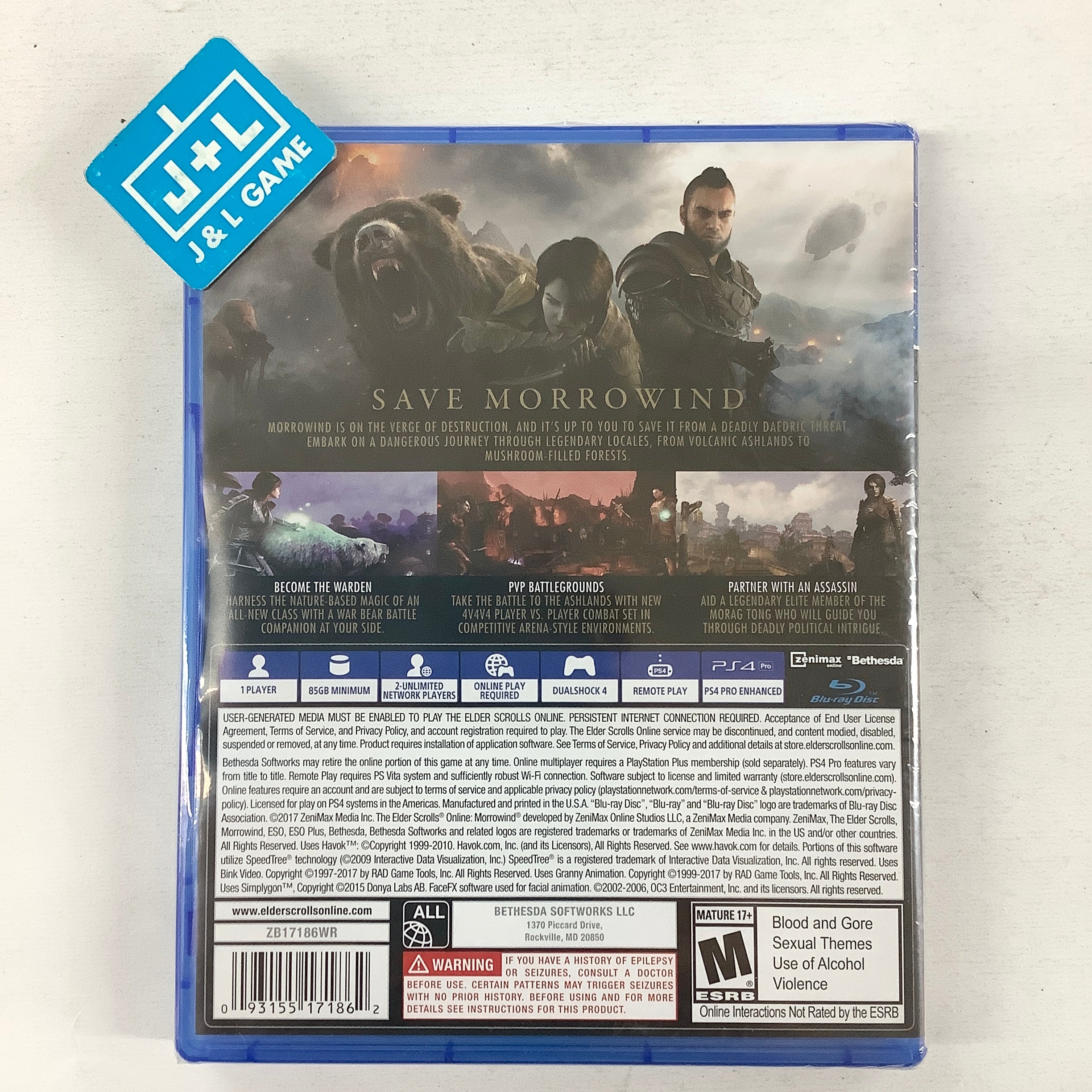 The Elder Scrolls Online: Morrowind - (PS4) PlayStation 4 Video Games Bethesda Softworks