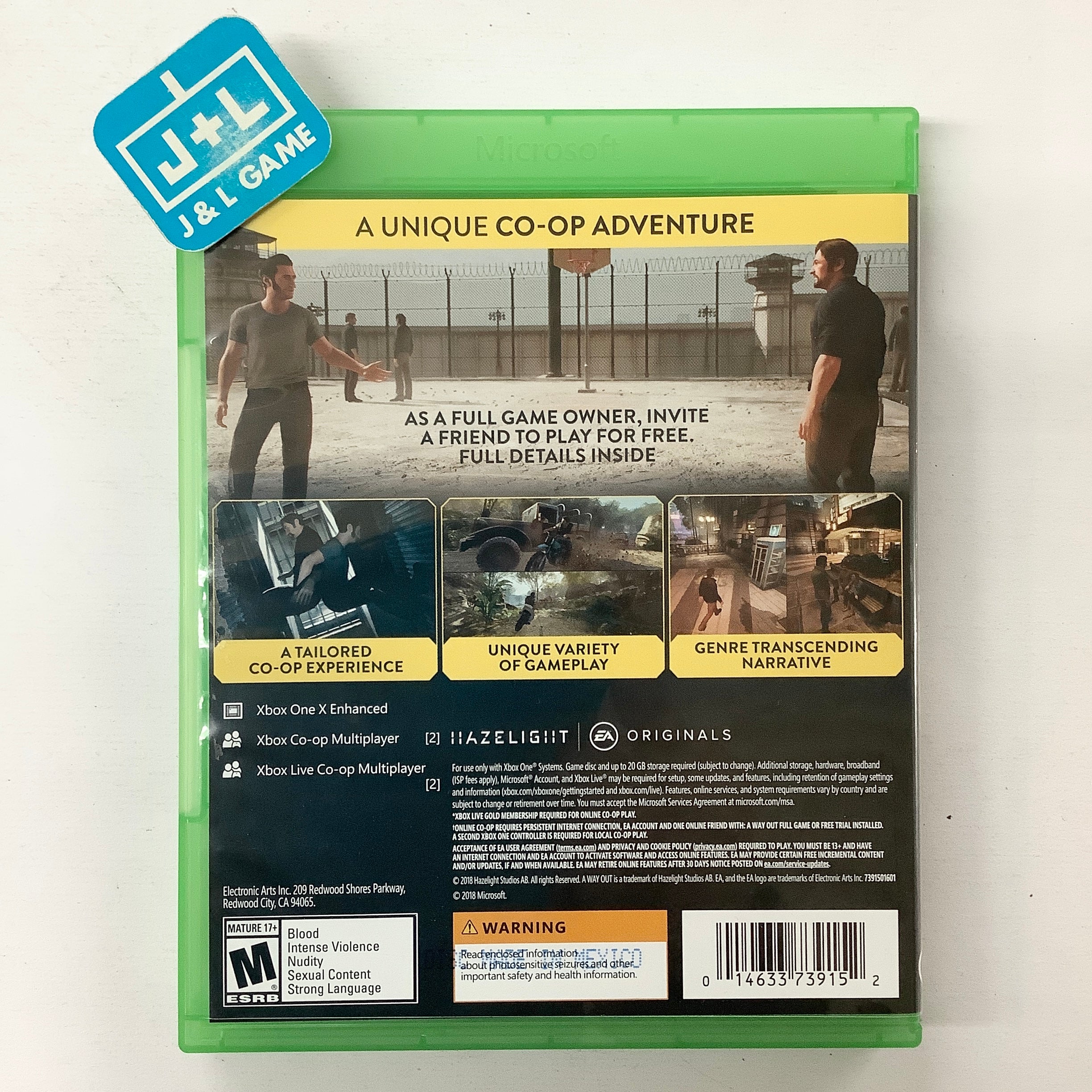 A Way Out - (XB1) Xbox One [Pre-Owned] Video Games Electronic Arts   