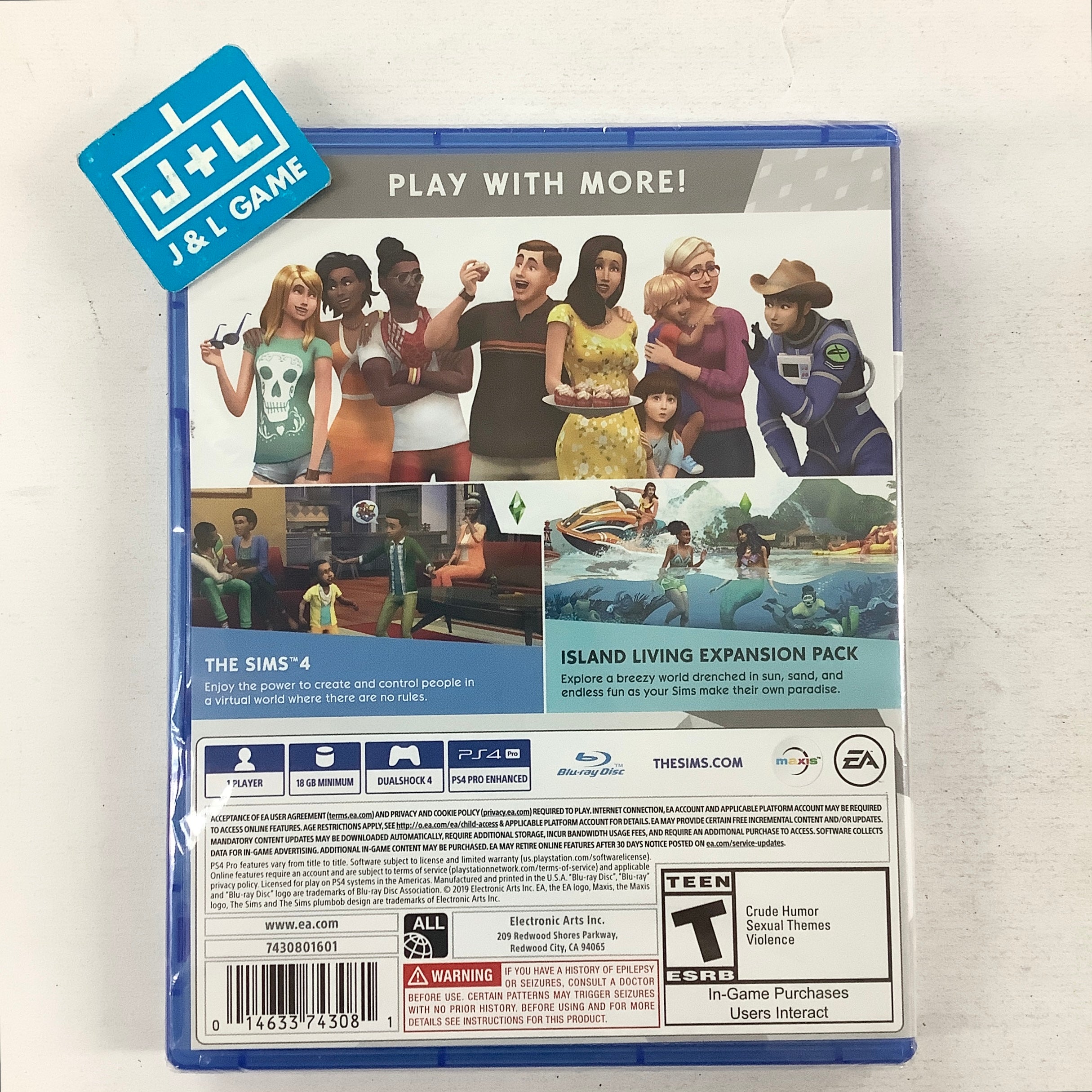 The Sims 4 Plus Island Living Bundle - (PS4) PlayStation 4 Video Games Electronic Arts