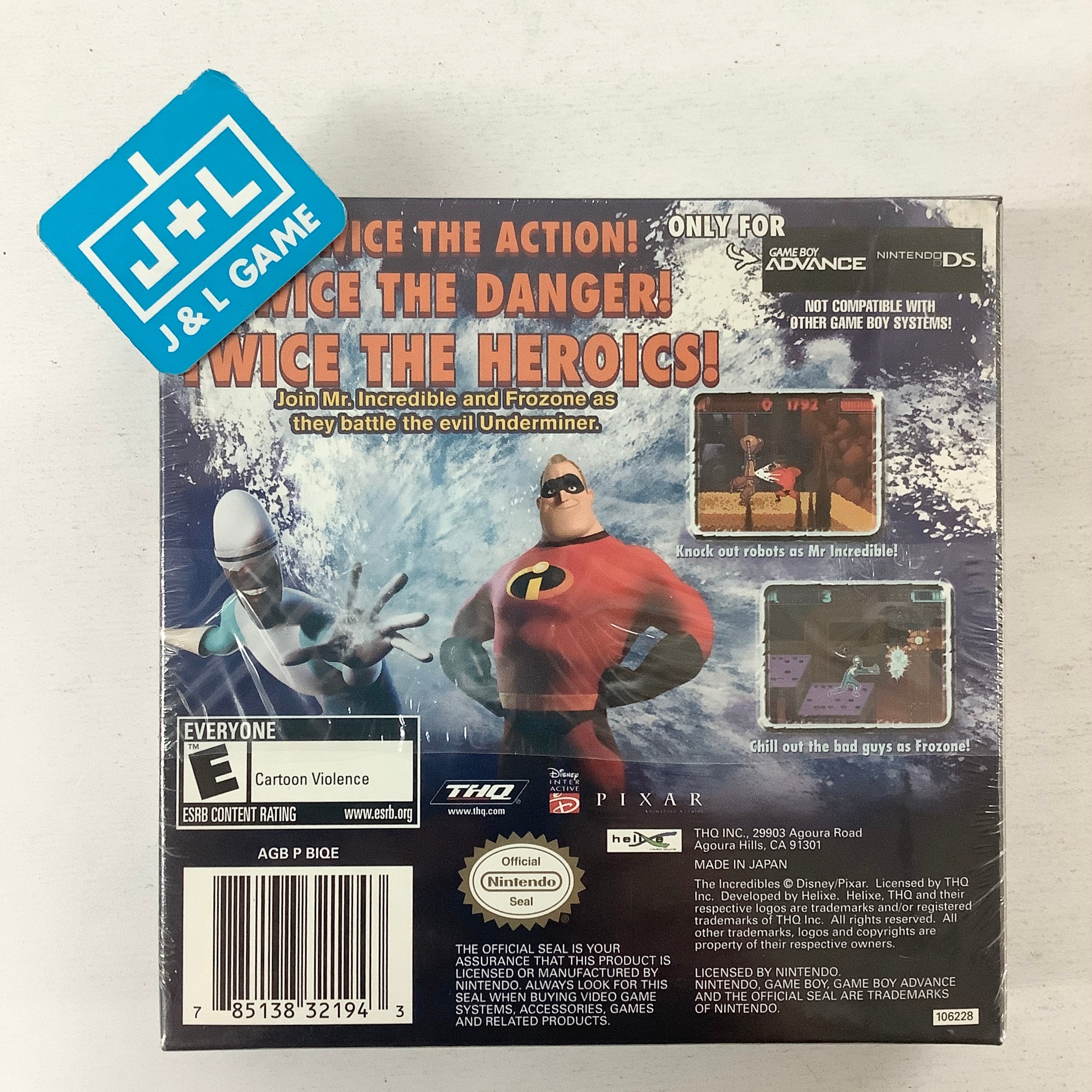 The Incredibles: Rise of the Underminer - (GBA) Game Boy Advance Video Games THQ   
