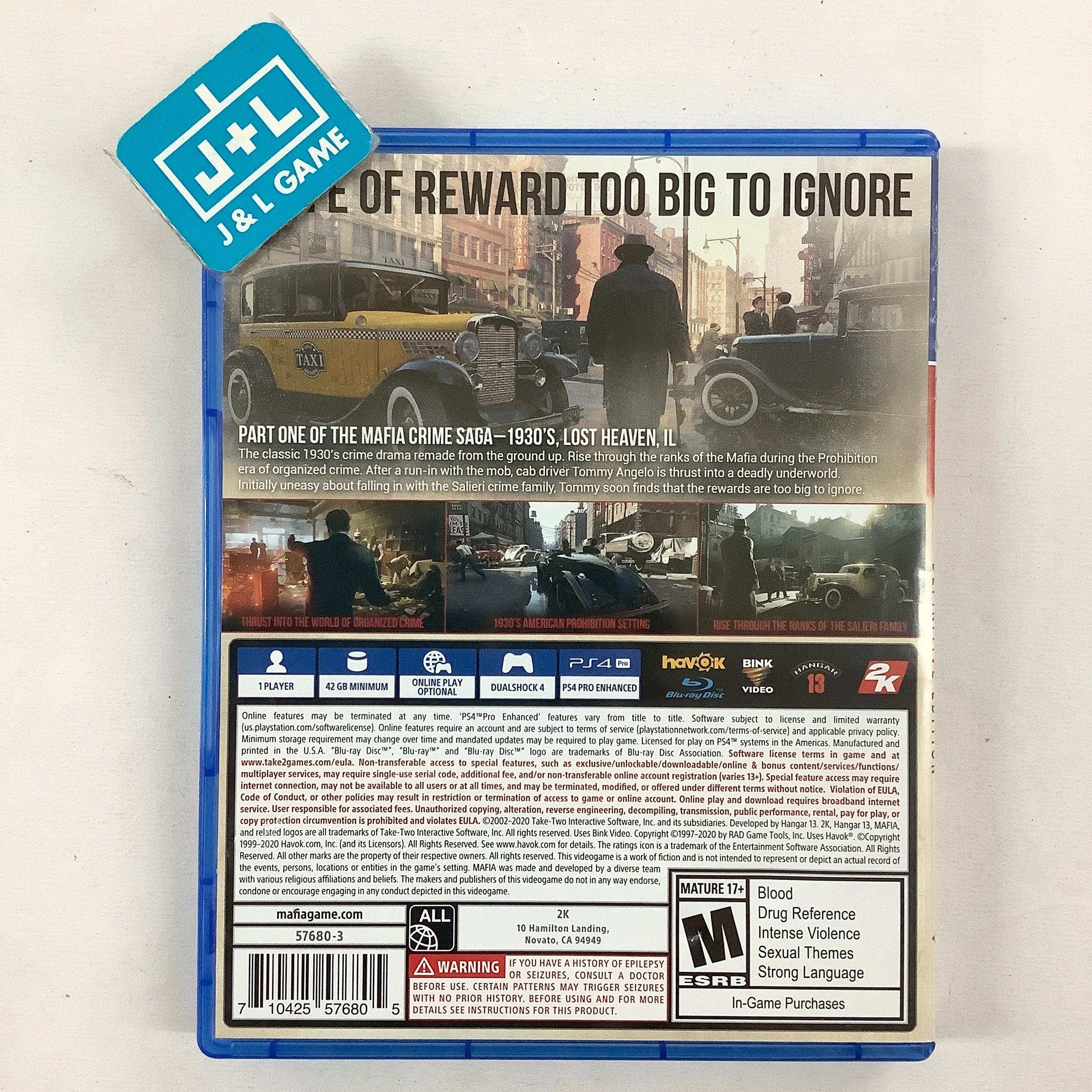 Mafia: Definitive Edition - (PS4) PlayStation 4 [Pre-Owned] Video Games 2K Games