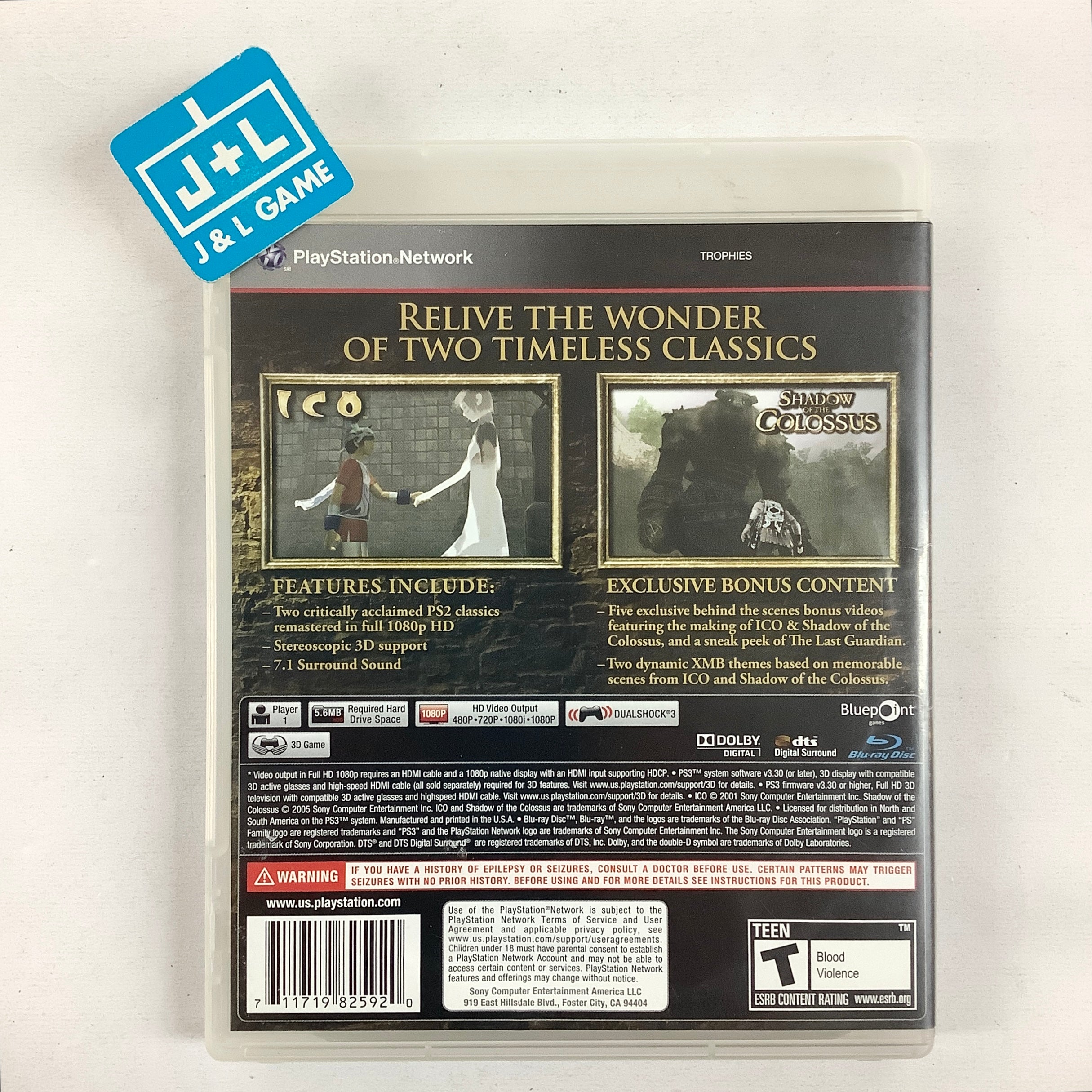 The ICO & Shadow of the Colossus Collection - (PS3) PlayStation 3 [Pre-Owned] Video Games SCEA