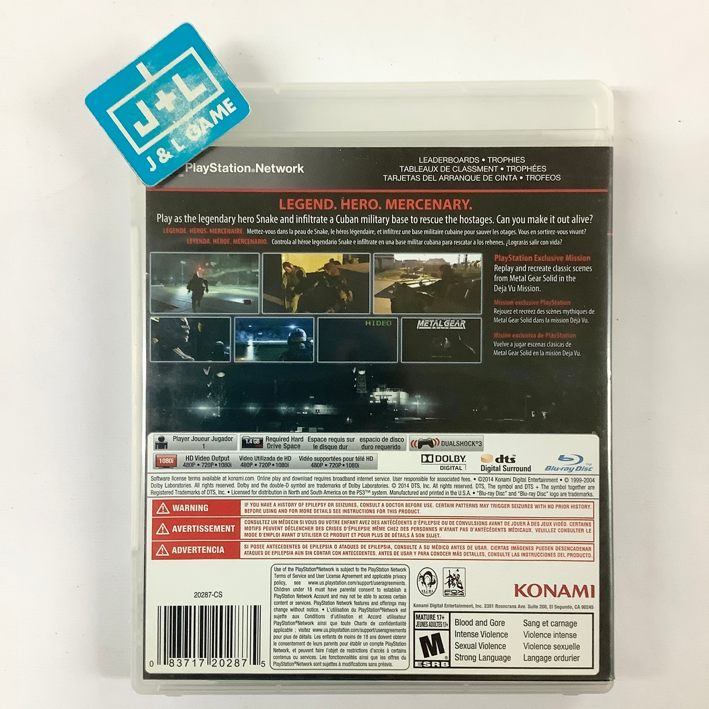 Metal Gear Solid V: Ground Zeroes - (PS3) PlayStation 3 [Pre-Owned