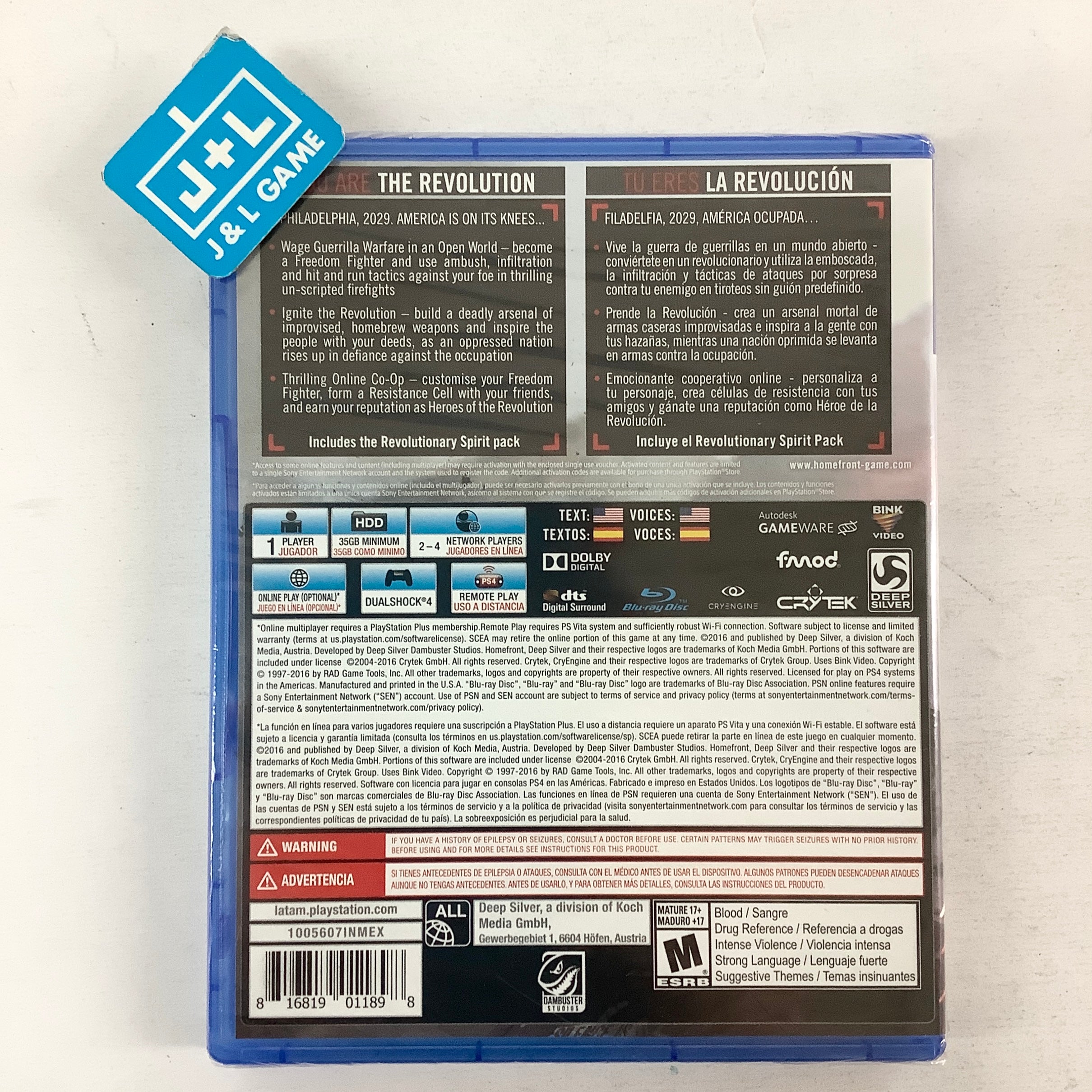 Homefront: The Revolution - (PS4) PlayStation 4 Video Games Deep Silver