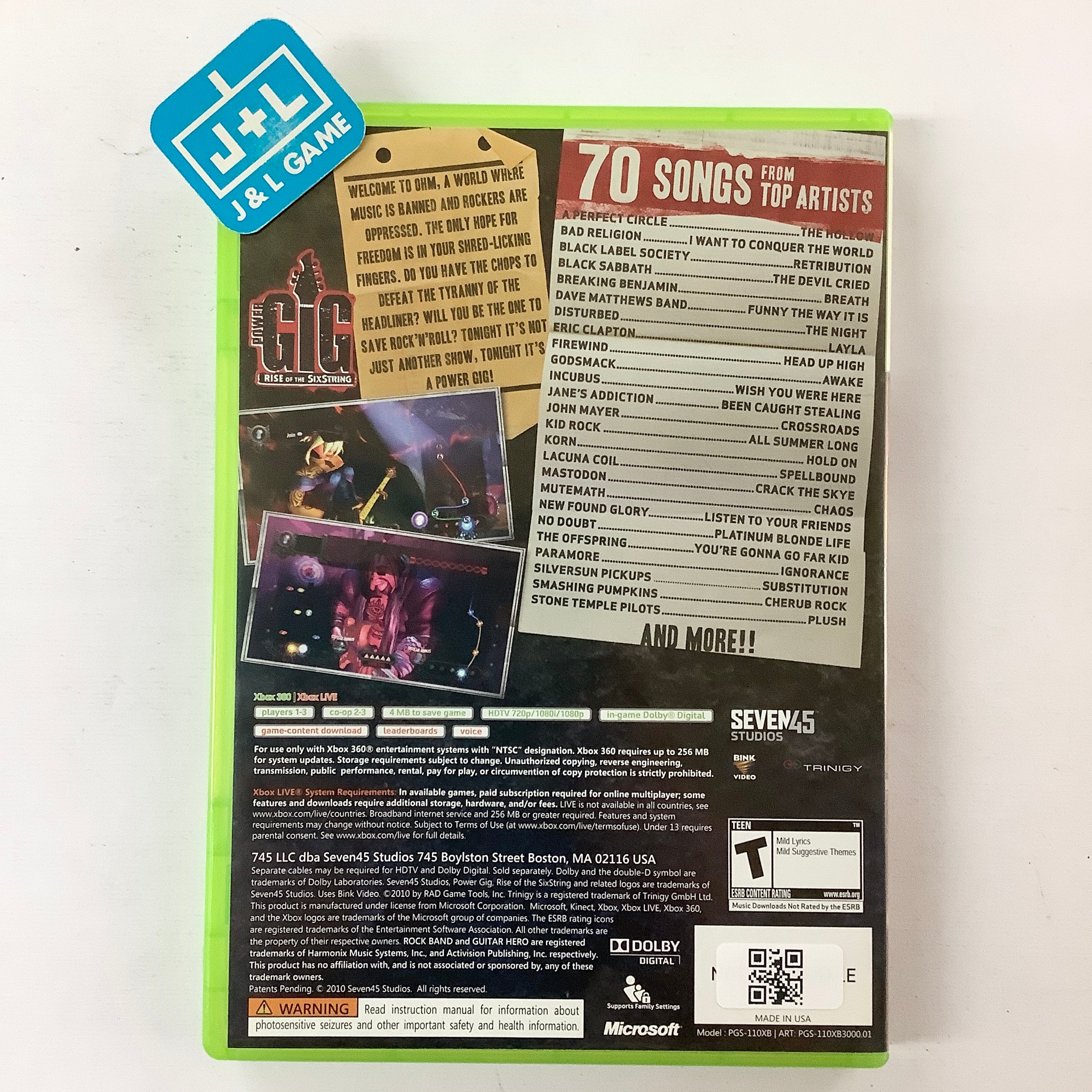 Power Gig: Rise of the SixString (Game Only) - Xbox 360 [Pre-Owned] Video Games Seven45 Studios   