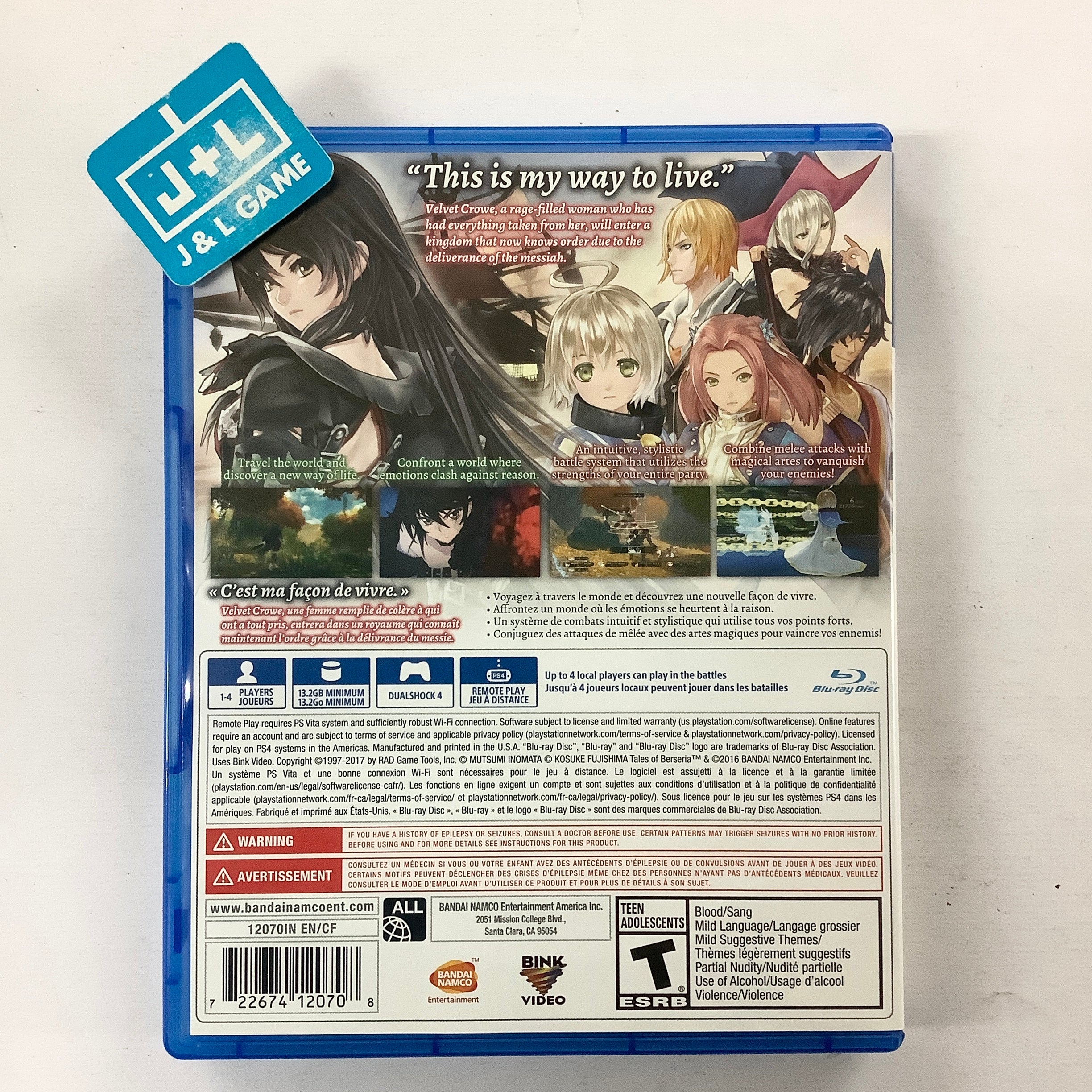 Tales of Berseria - (PS4) PlayStation 4 [Pre-Owned] Video Games Bandai Namco Games   