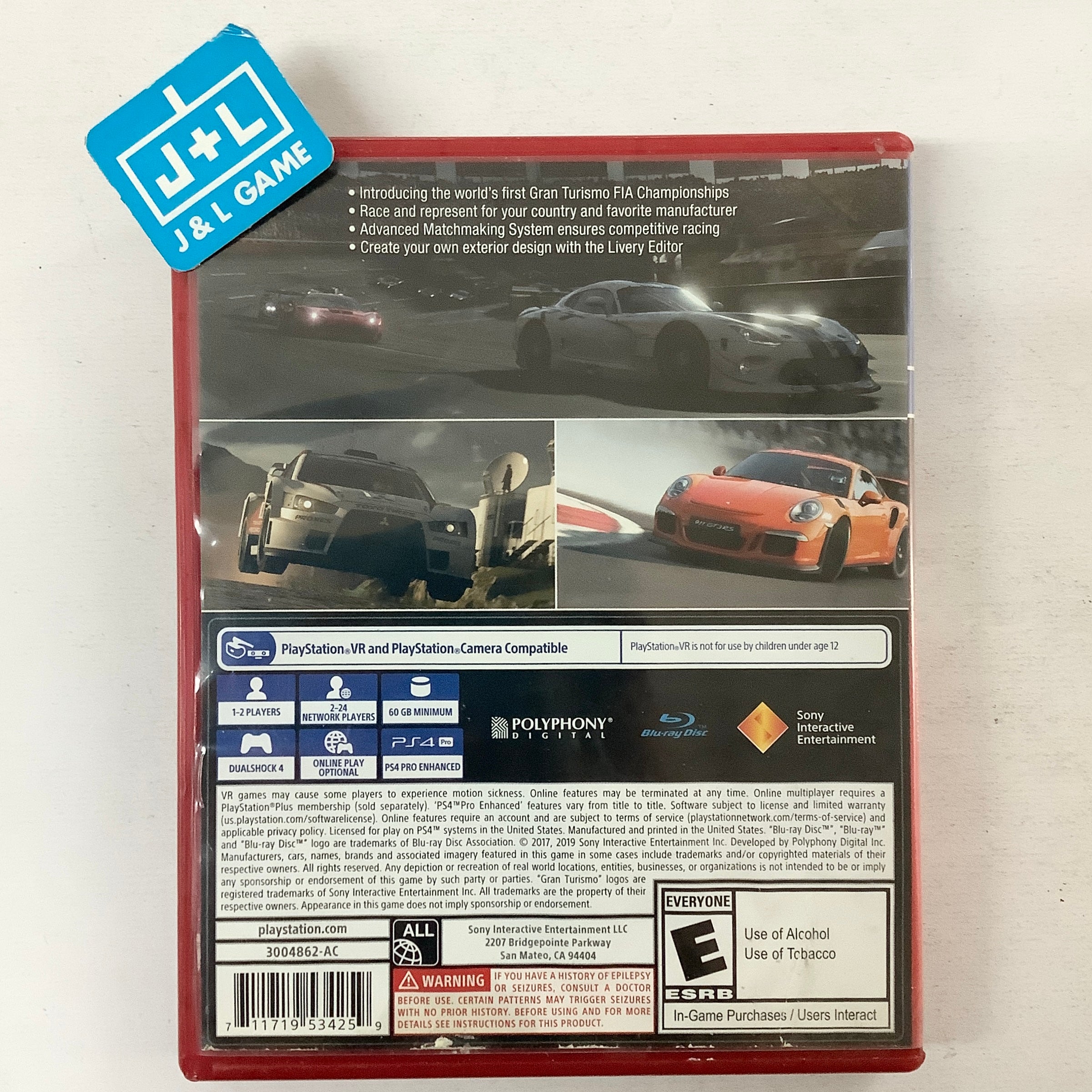 Gran Turismo Sport (PlayStation Hits) - (PS4) PlayStation 4 [Pre-Owned] Video Games Sony Interactive Entertainment   
