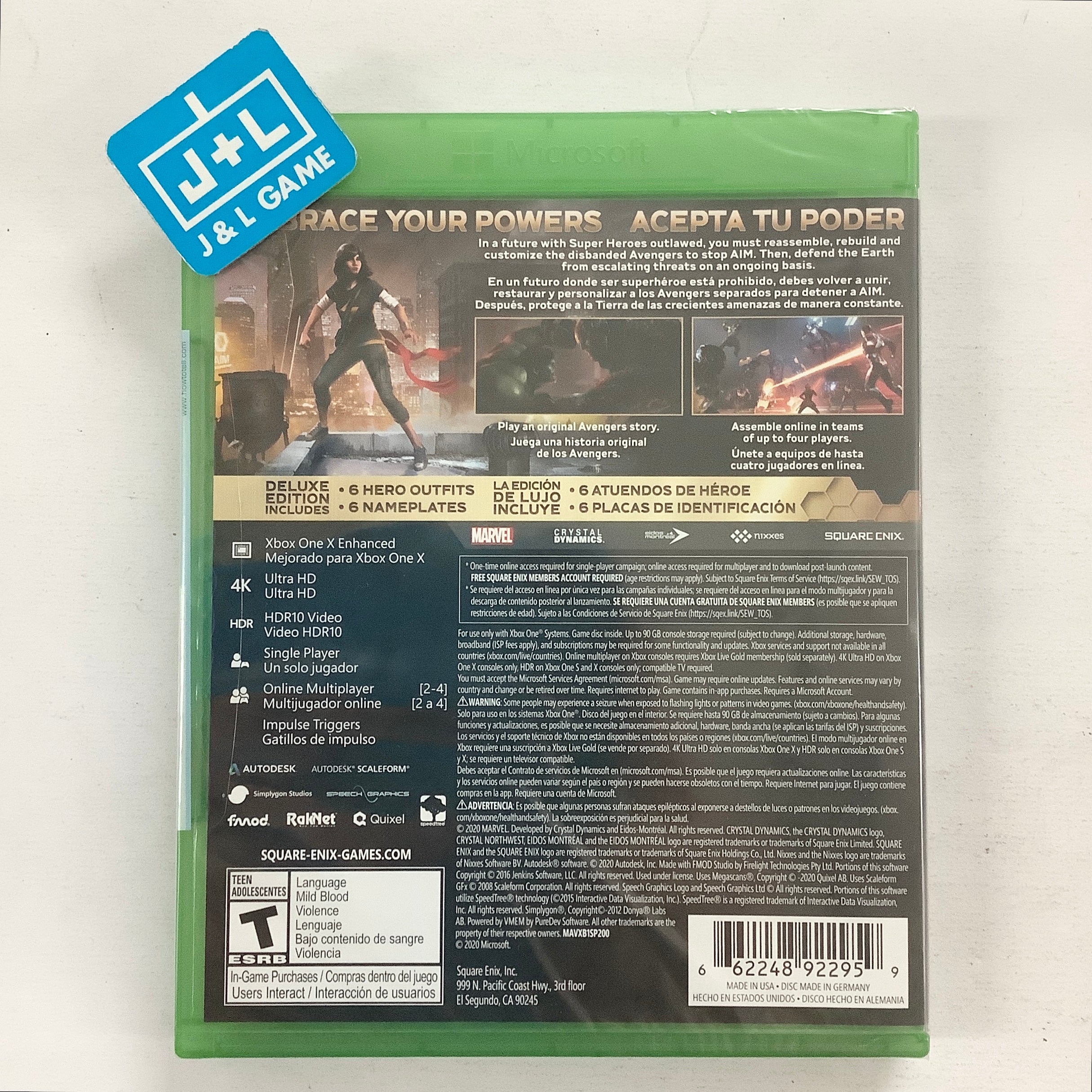 Marvel's Avengers (Deluxe Edition) - (XB1) Xbox One Video Games Square Enix   