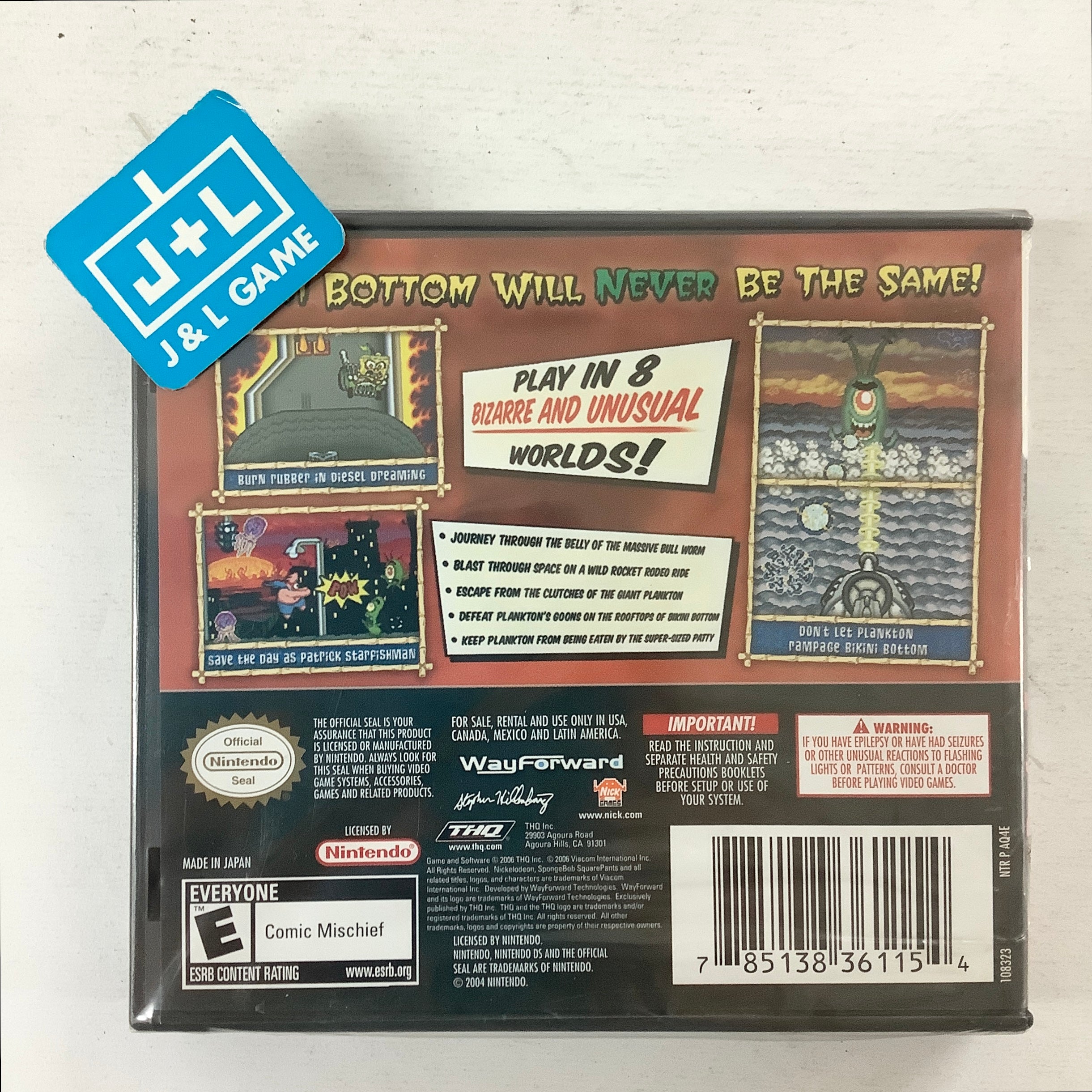 SpongeBob SquarePants: Creature from the Krusty Krab - (NDS) Nintendo DS Video Games THQ   