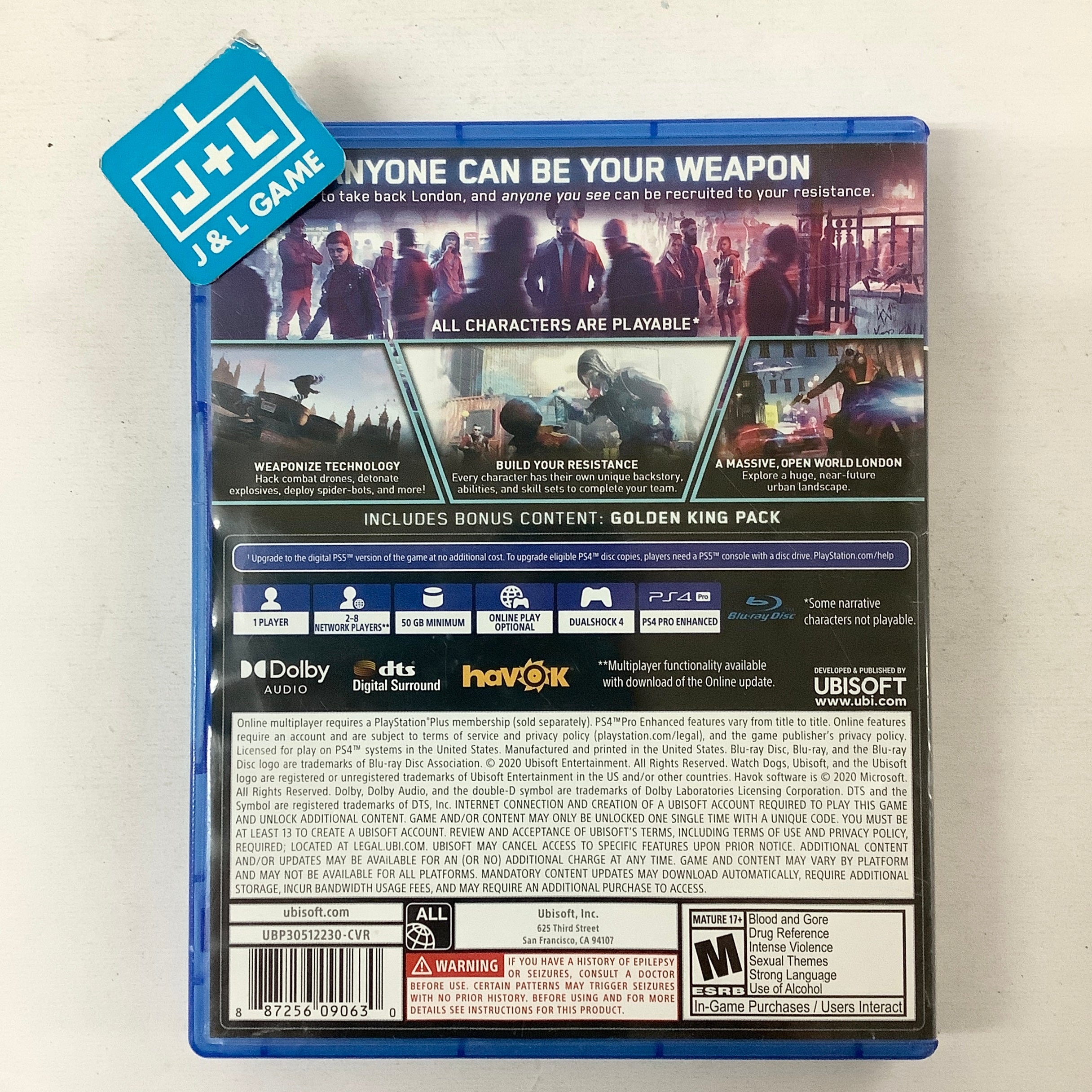 Watch Dogs Legion - (PS4) PlayStation 4 [Pre-Owned] Video Games Ubisoft