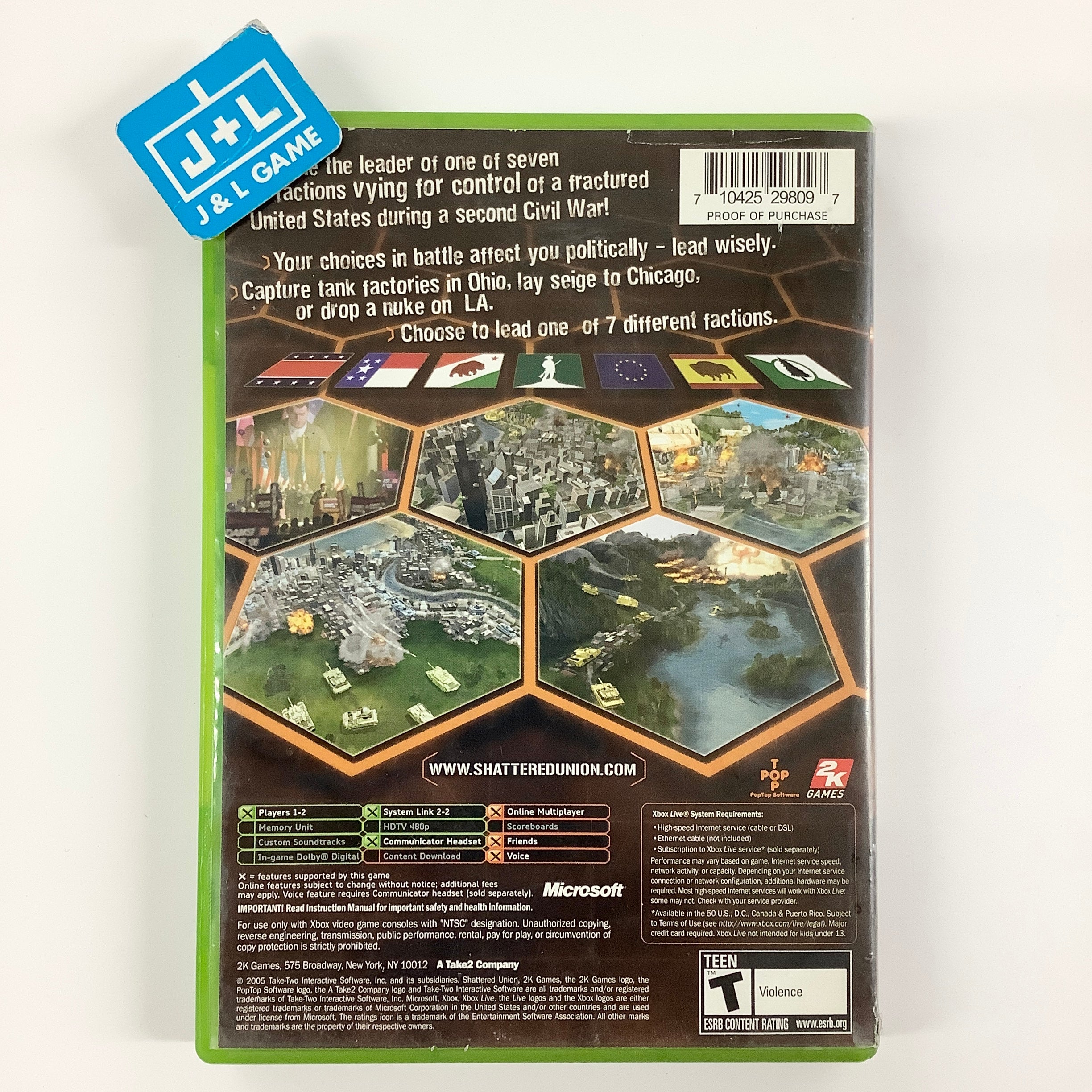 Shattered Union - (XB) Xbox [Pre-Owned] Video Games 2K Games