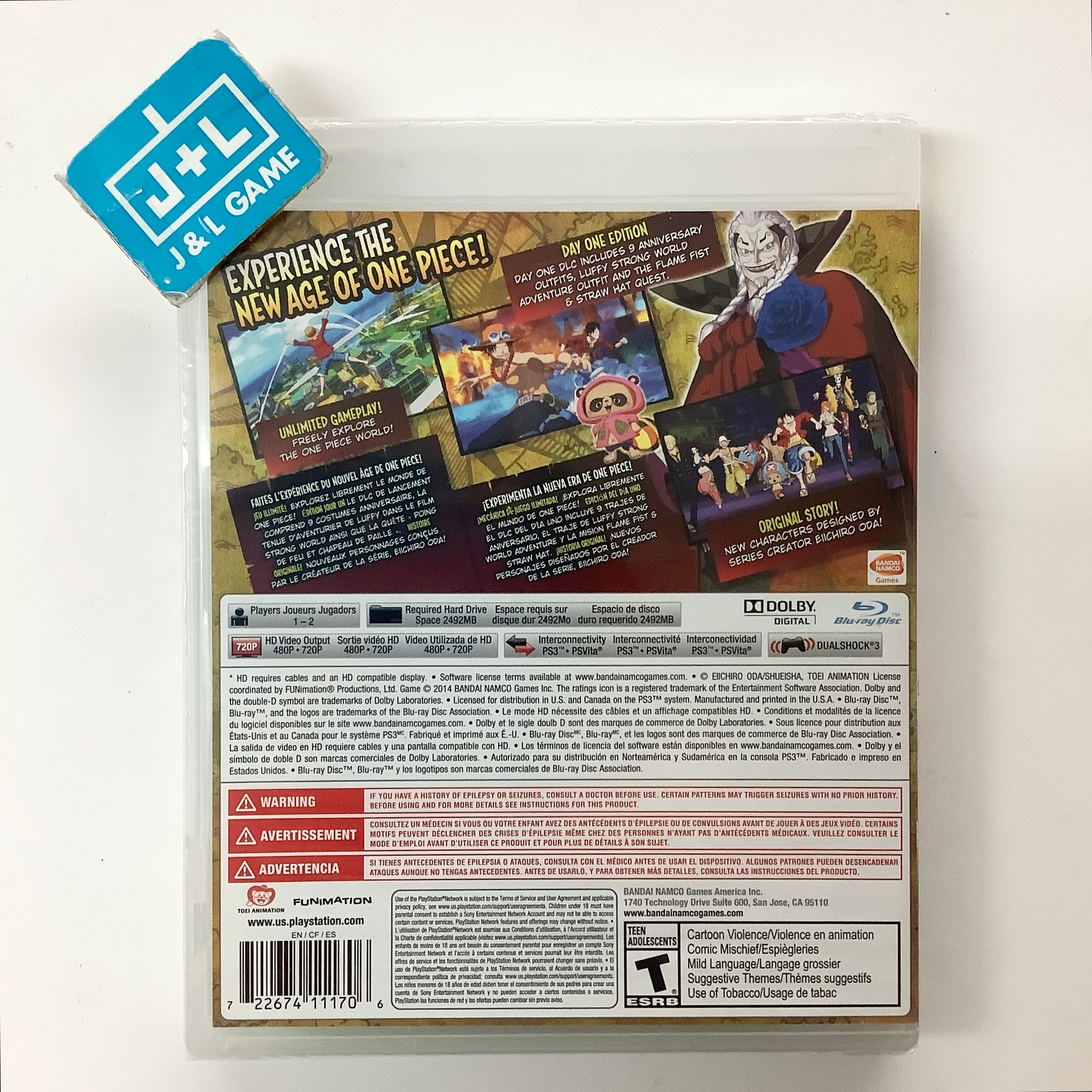 One Piece: Unlimited World Red (Day One Edition) - (PS3) PlayStation 3 Video Games Bandai Namco Games