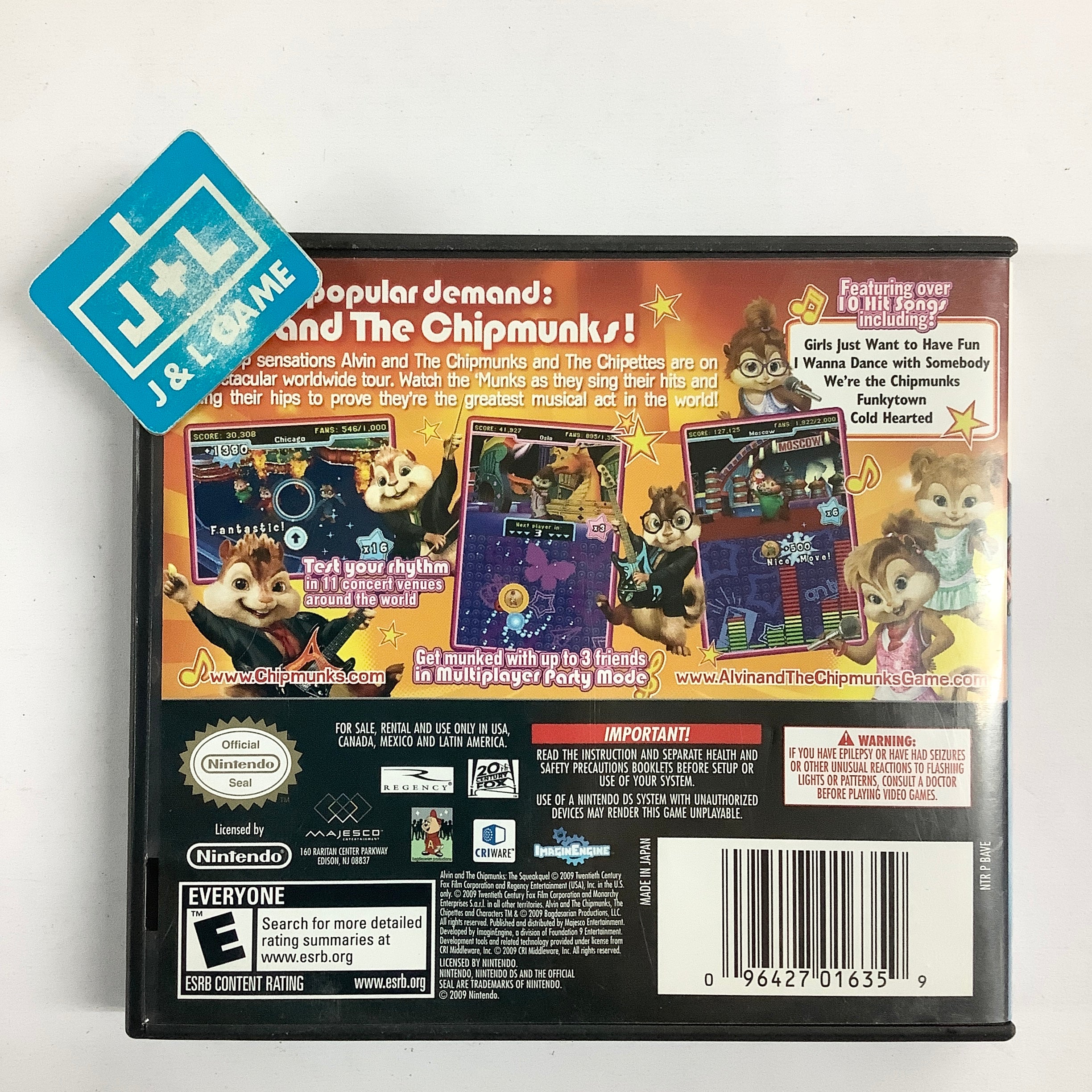Alvin and the Chipmunks: The Squeakquel - (NDS) Nintendo DS [Pre-Owned] Video Games Majesco   