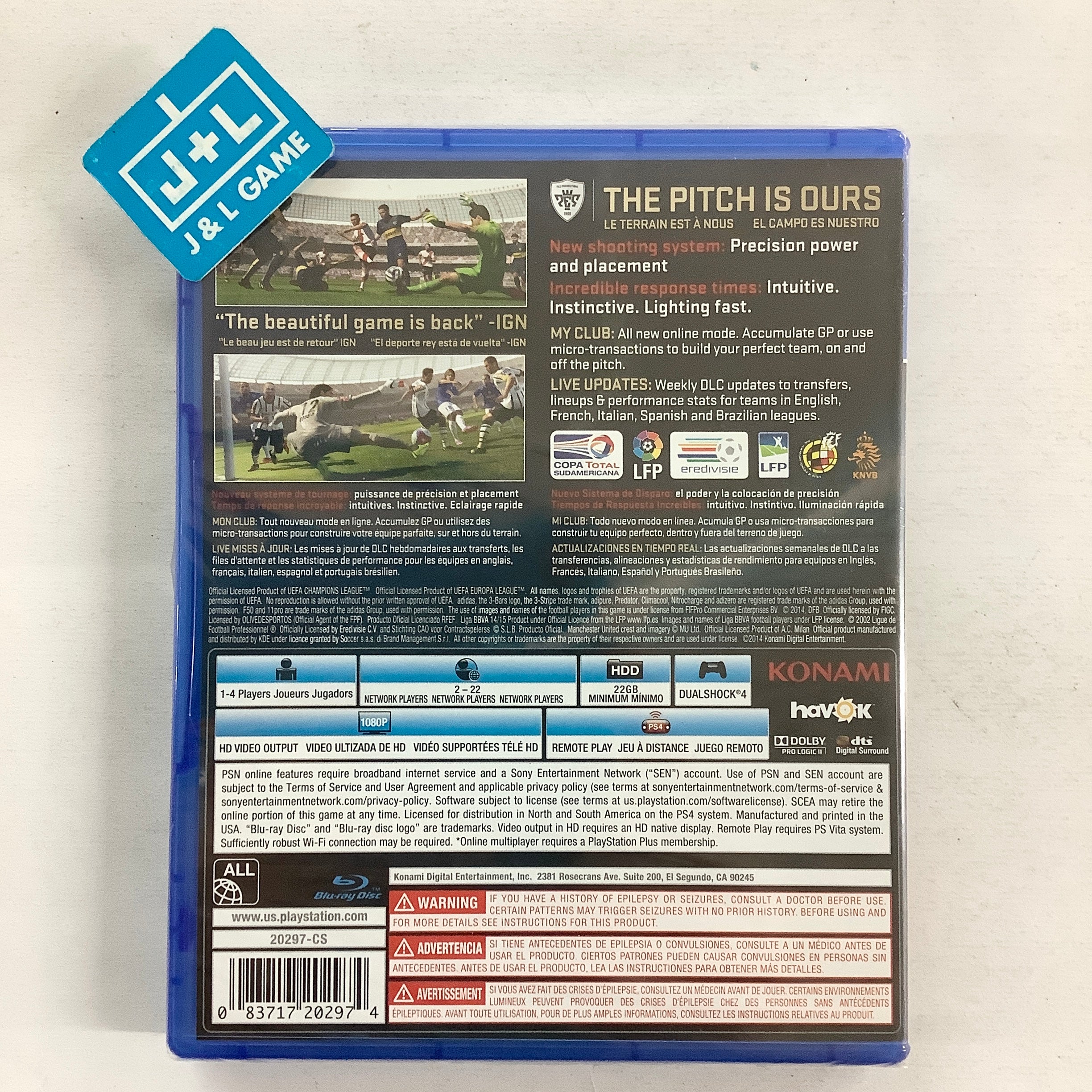 Pro Evolution Soccer 2015 - (PS4) PlayStation 4 Video Games Konami