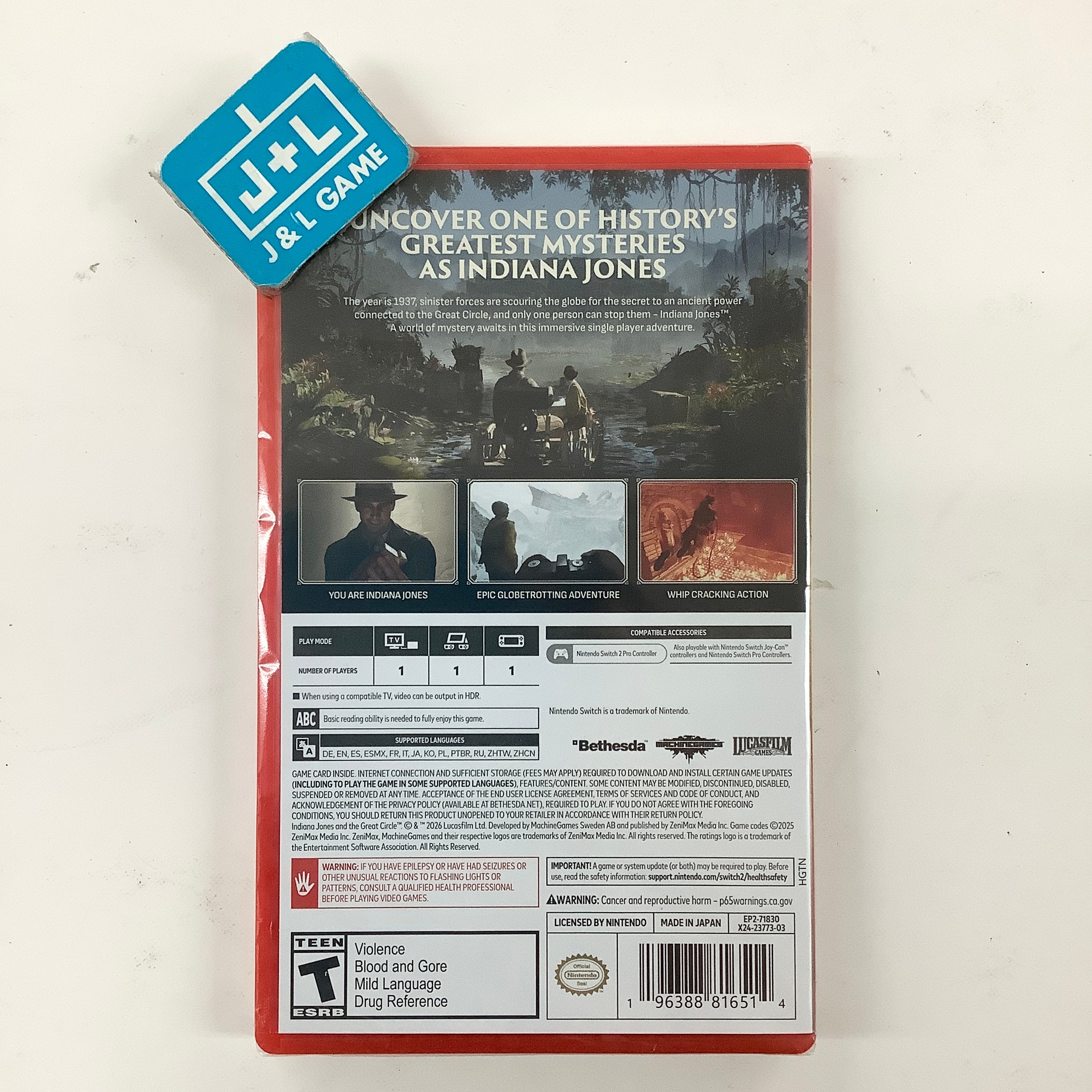 Indiana Jones and the Great Circle - (NS2) Nintendo Switch 2 Video Games Bethesda Softworks