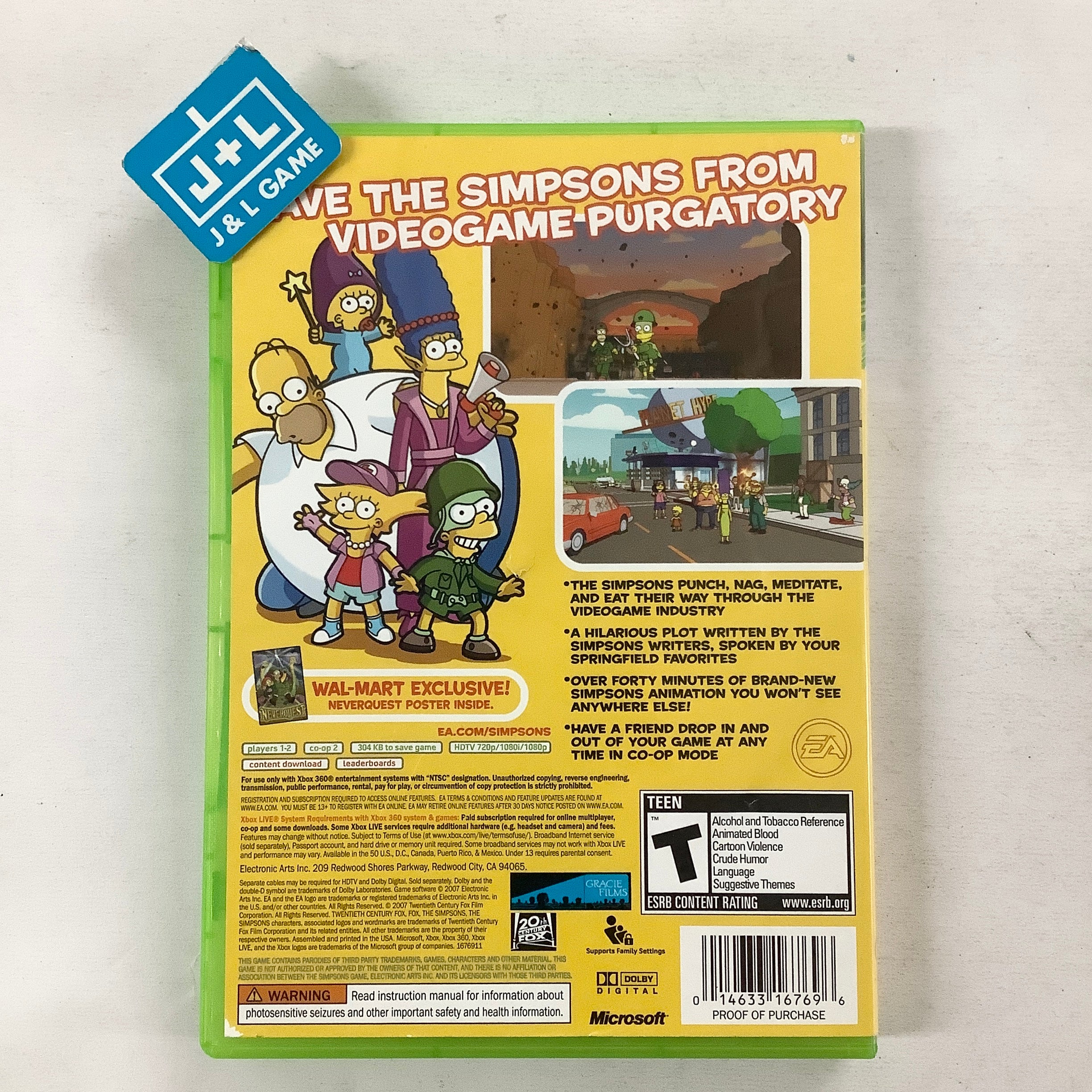 The Simpsons Game (Wal-Mart Exclusive) - Xbox 360 [Pre-Owned] Video Games EA Games
