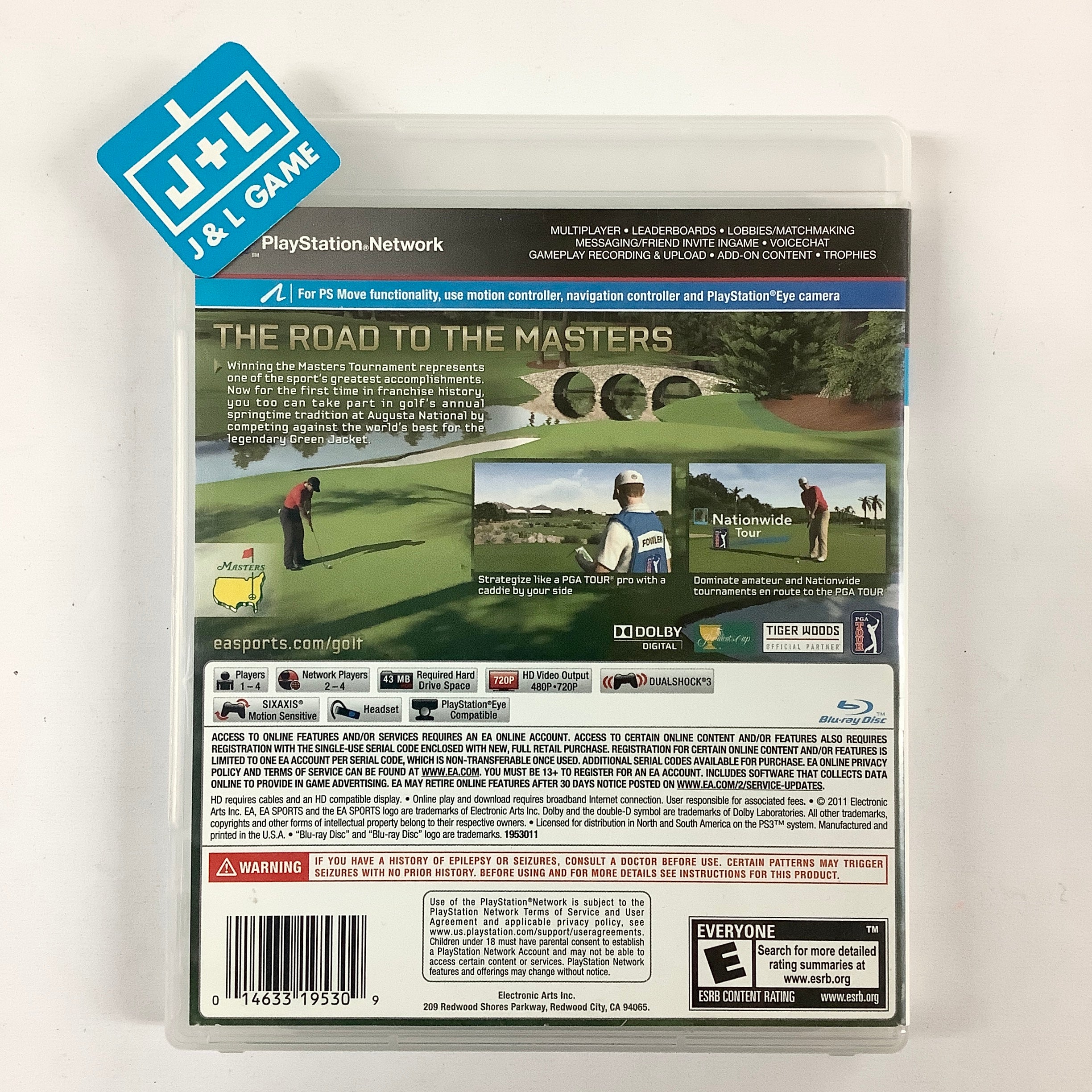 Tiger Woods PGA Tour 12: The Masters - (PS3) PlayStation 3 [Pre-Owned] Video Games Electronic Arts   
