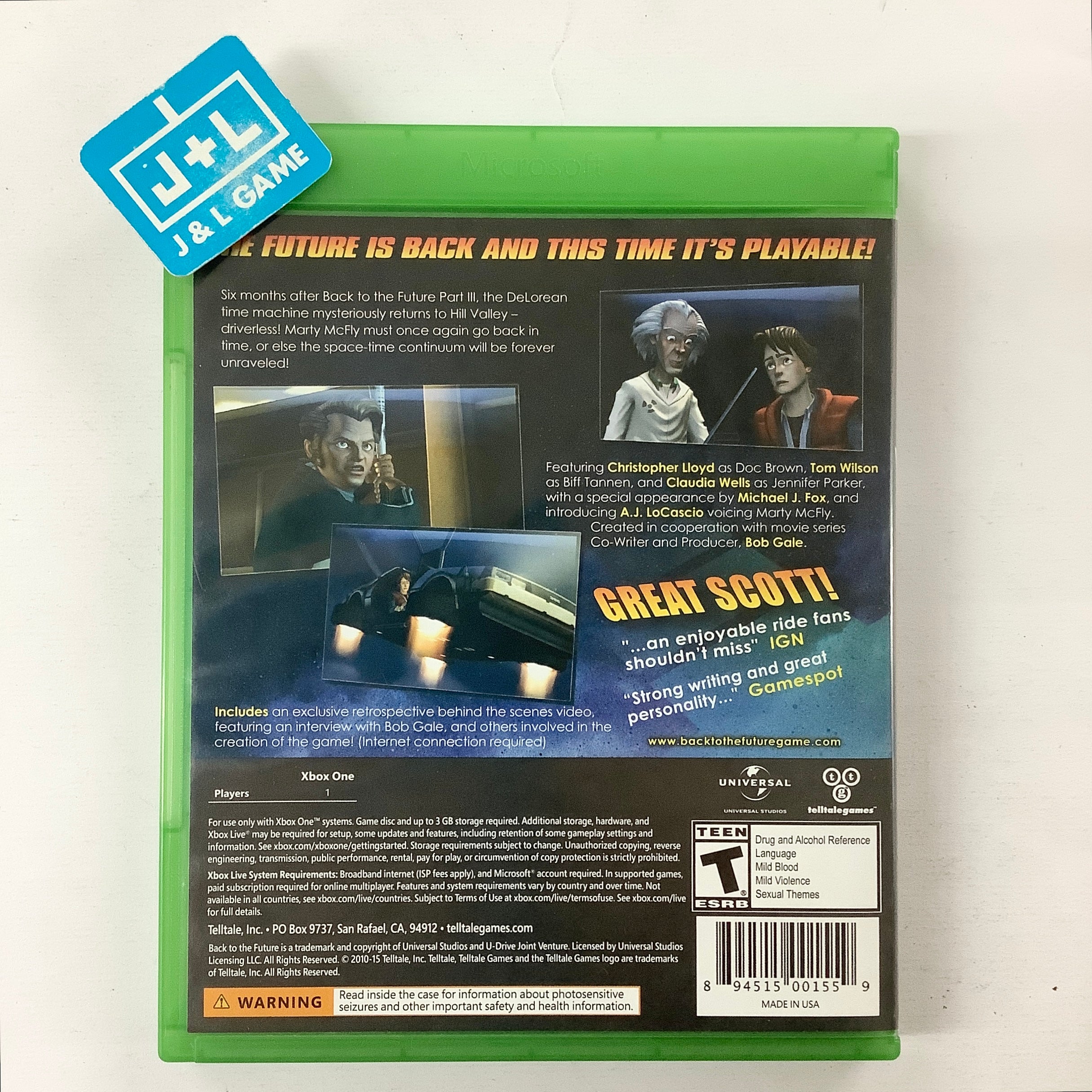 Back to the Future: The Game (30th Anniversary Edition) - (XB1) Xbox One [Pre-Owned] Video Games Telltale Games   
