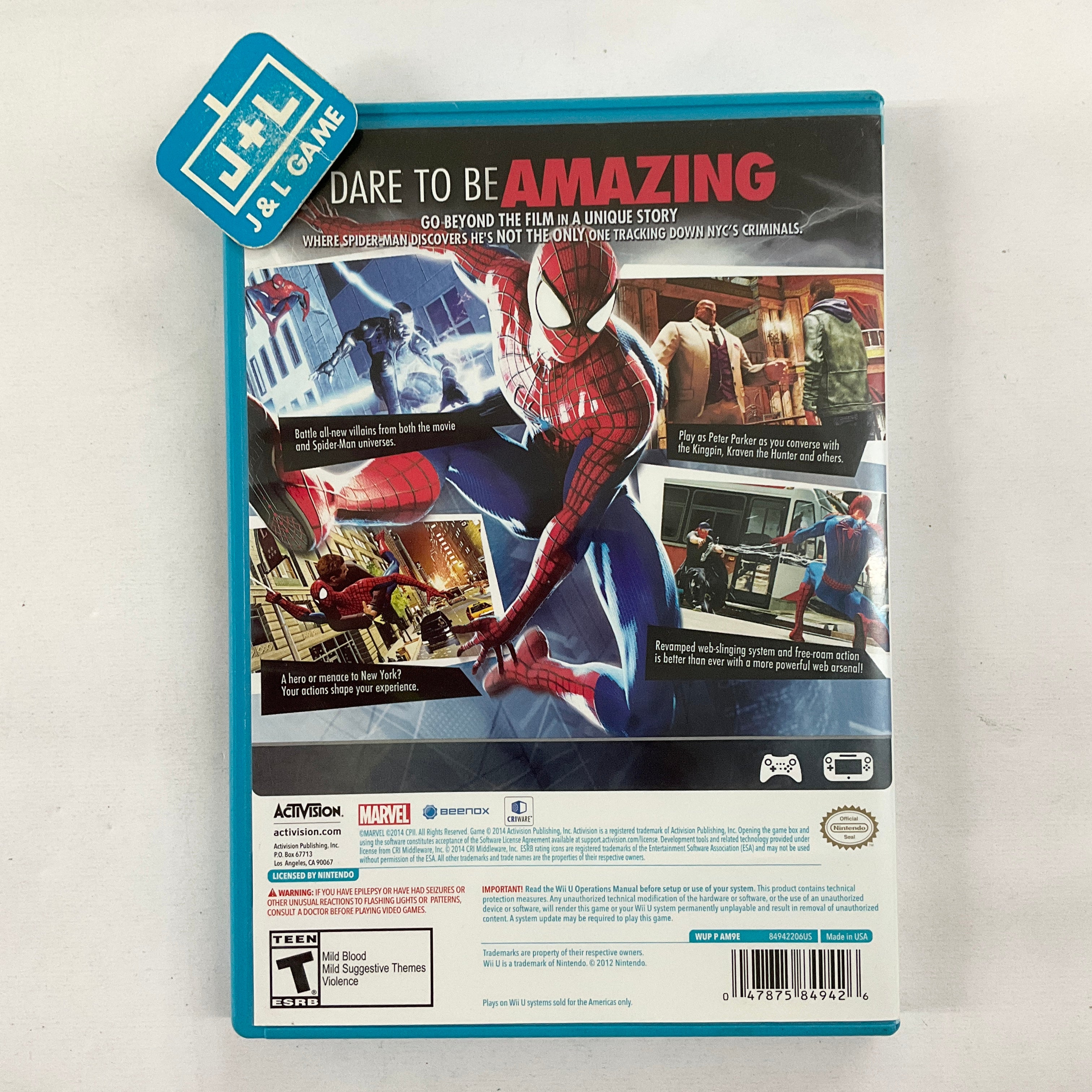 The Amazing Spider-Man 2 - Nintendo Wii U [Pre-Owned] | J&L Game
