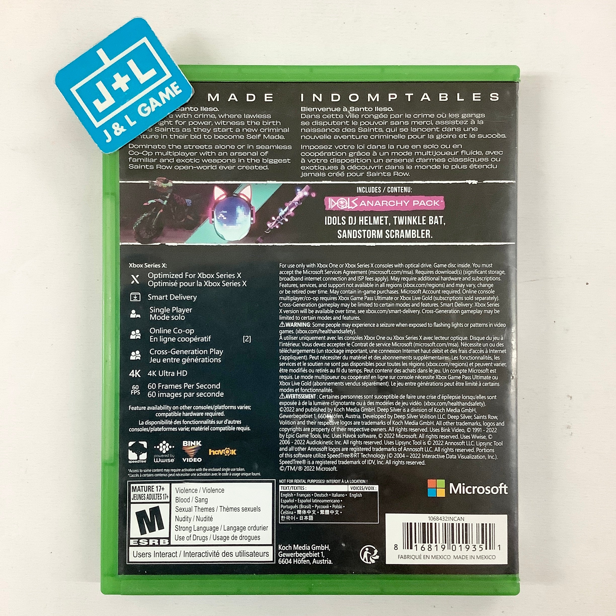 Saints Row - (XSX) Xbox Series X [Pre-Owned] Video Games Deep Silver   