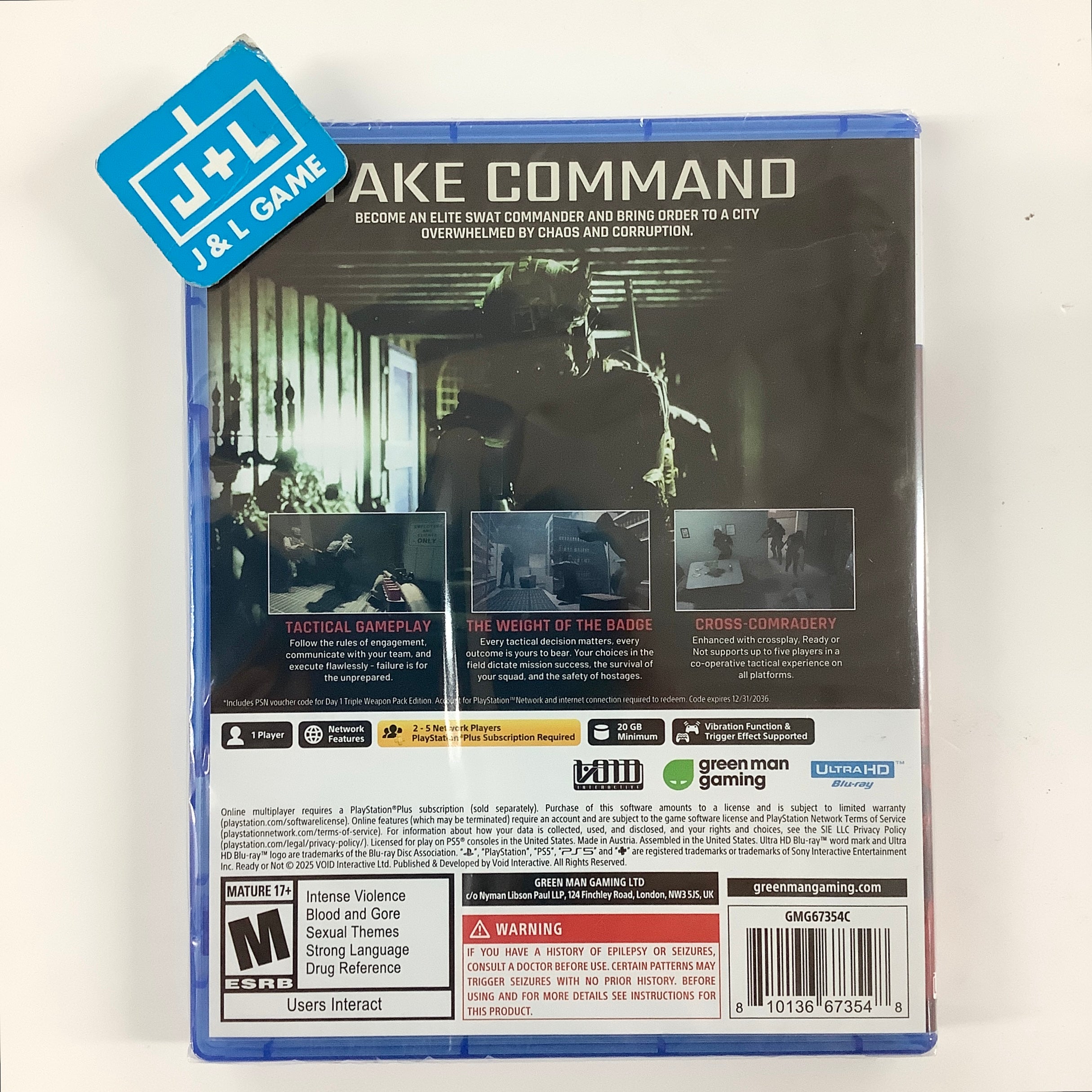 Ready or Not (Day 1 Triple Weapon Pack Edition) - (PS5) PlayStation 5 Video Games VOID Interactive