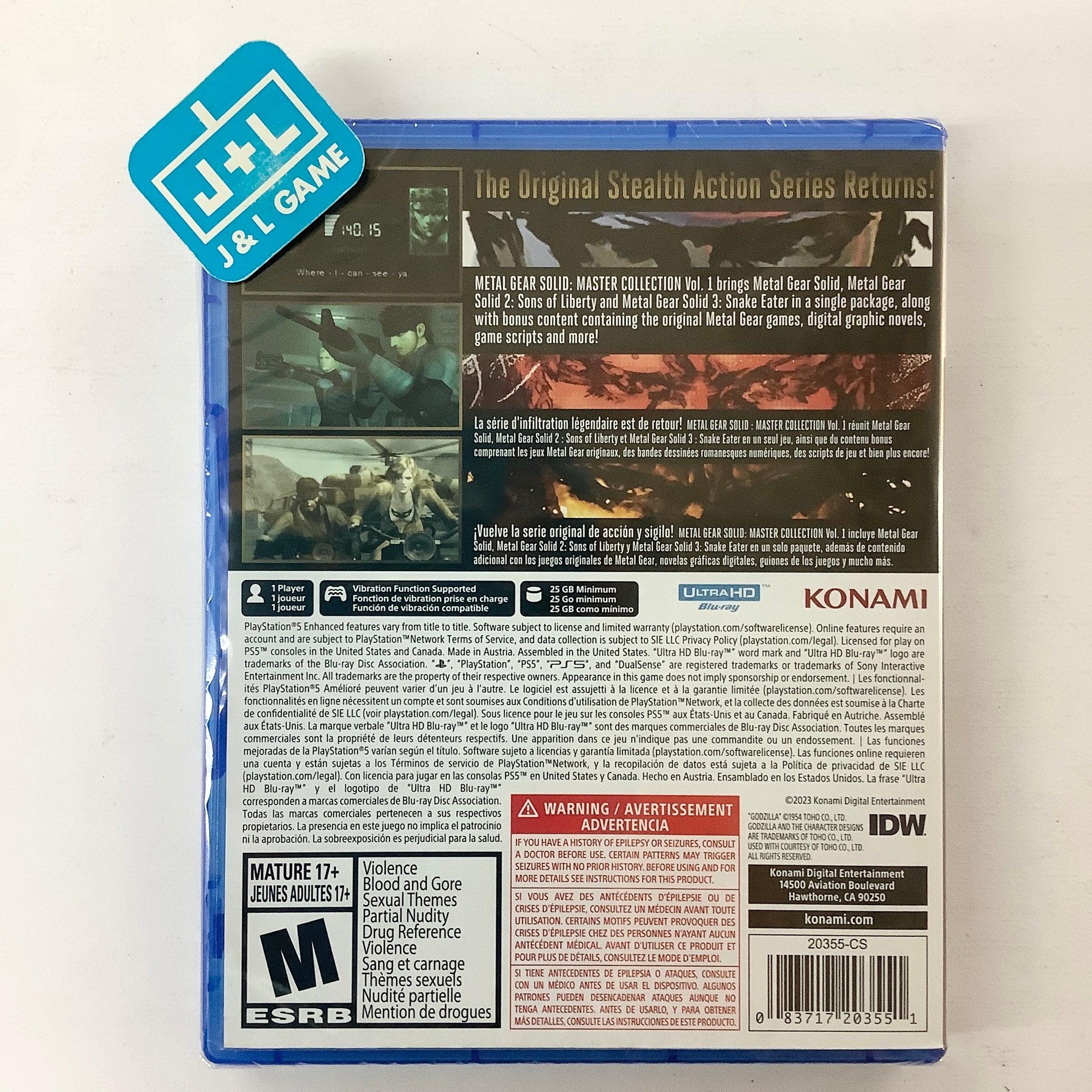 Metal Gear Solid: Master Collection Vol.1 (Day One Edition) - (PS5) PlayStation 5 Video Games Konami